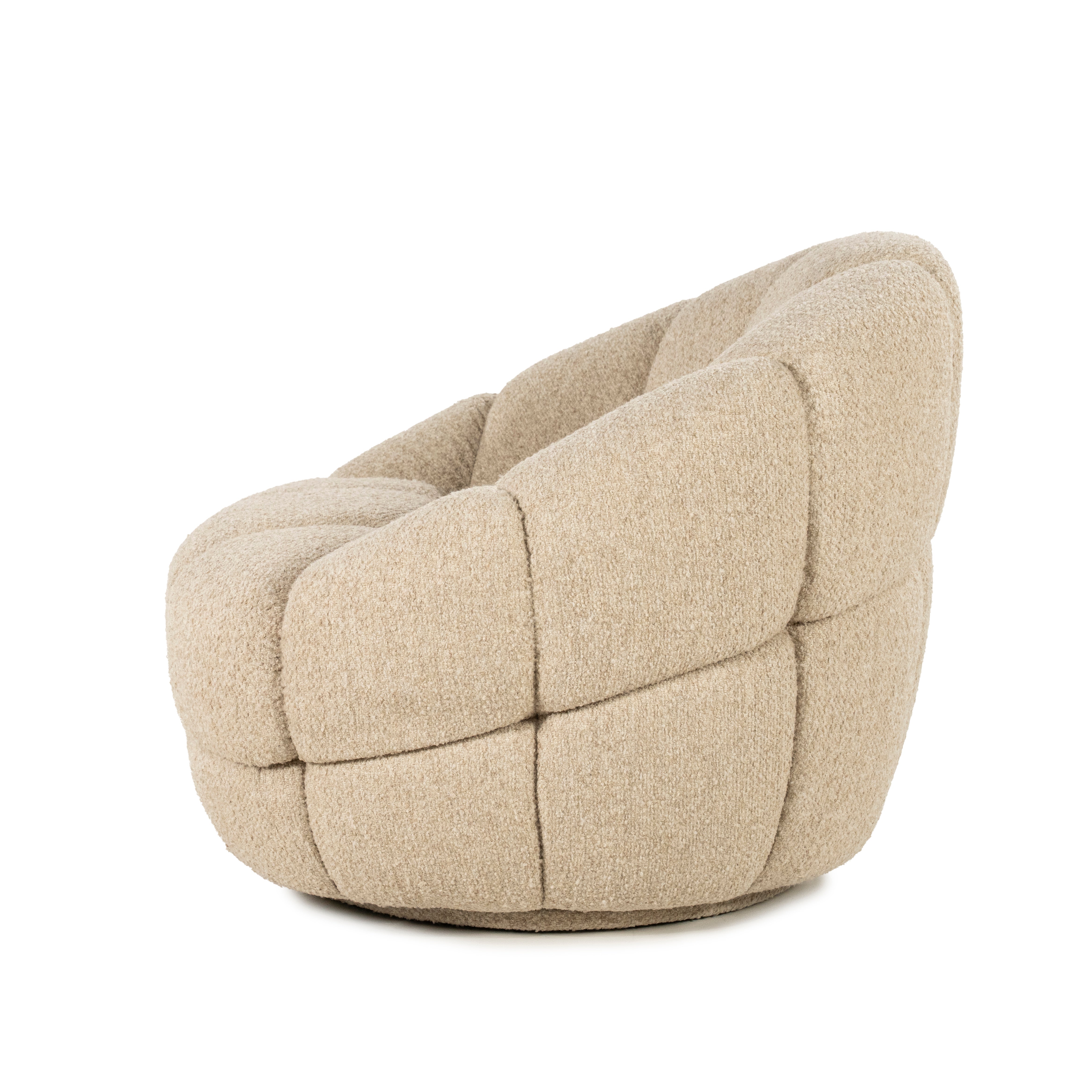 TINA Beige Swivel Armchair