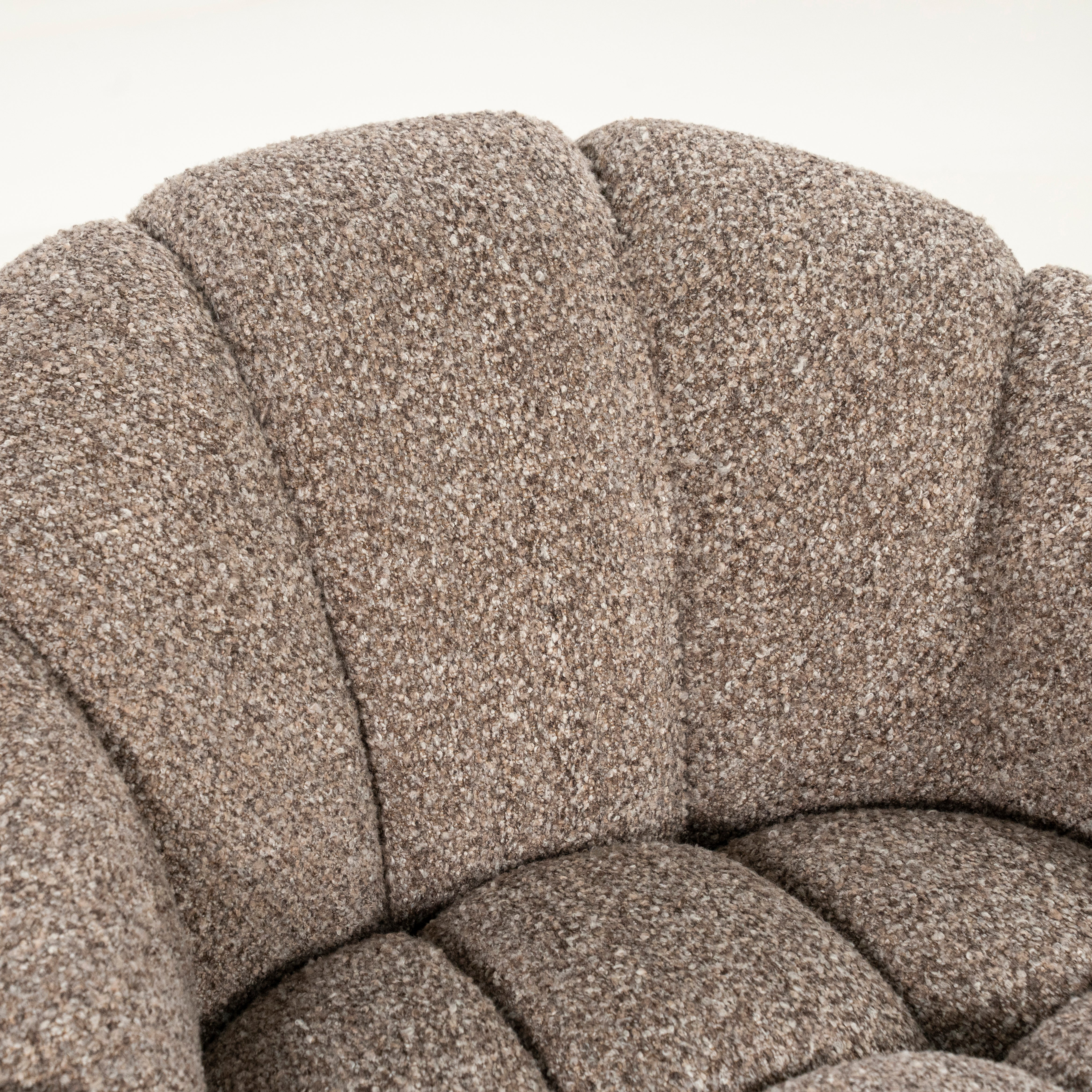 TINA taupe swivel armchair