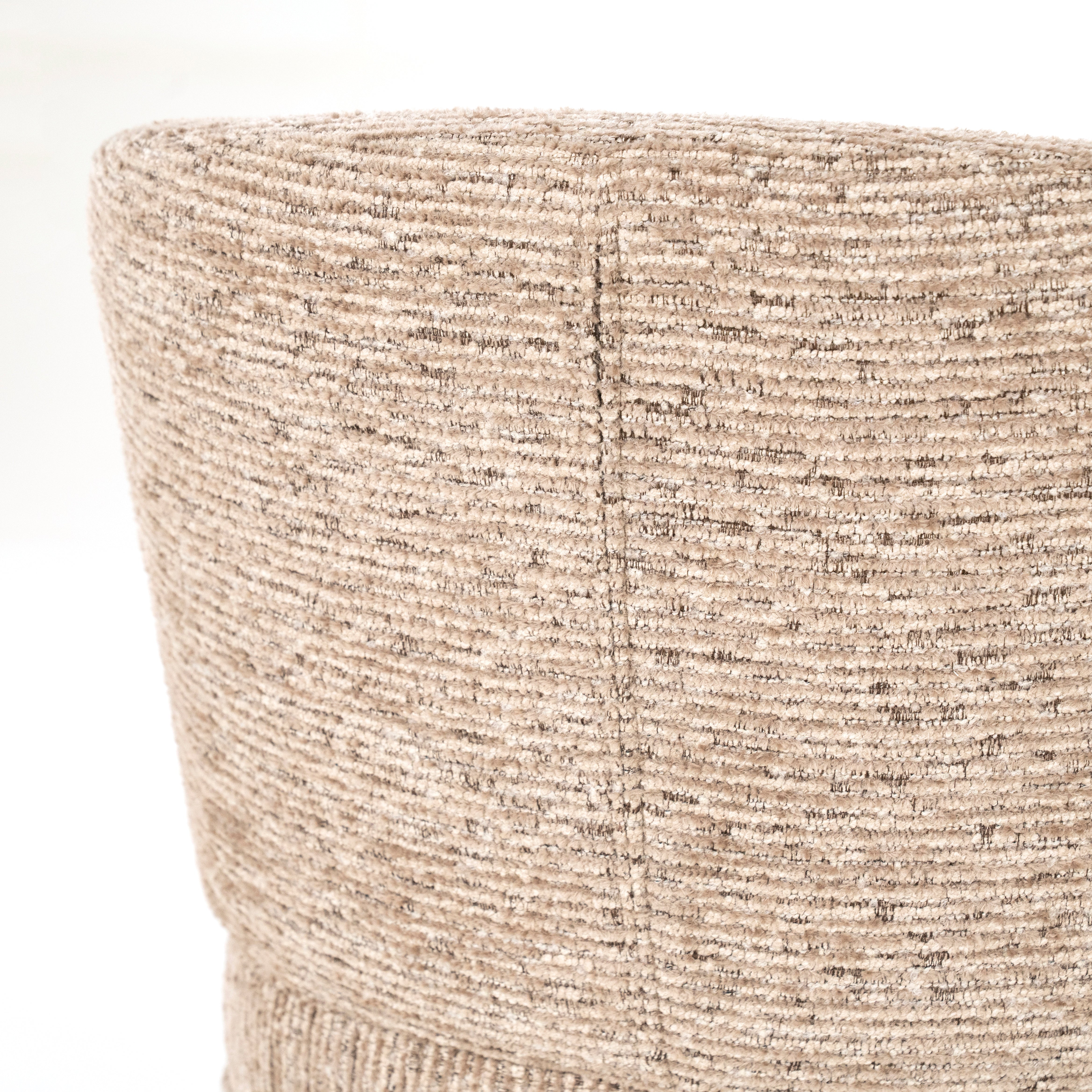 JAYSON taupe swivel chair with dark brown base