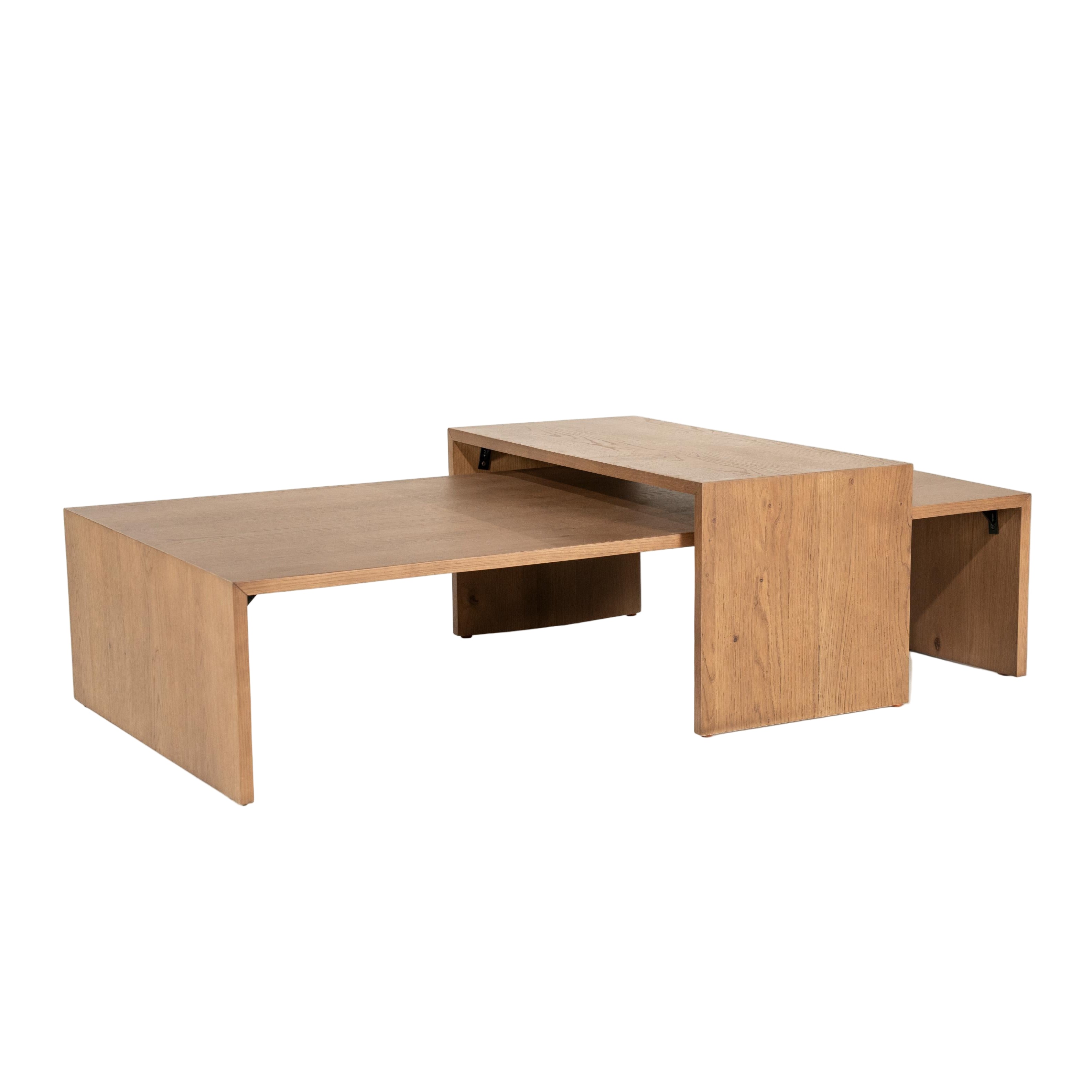 Coffee table set FLO dark oak veneer