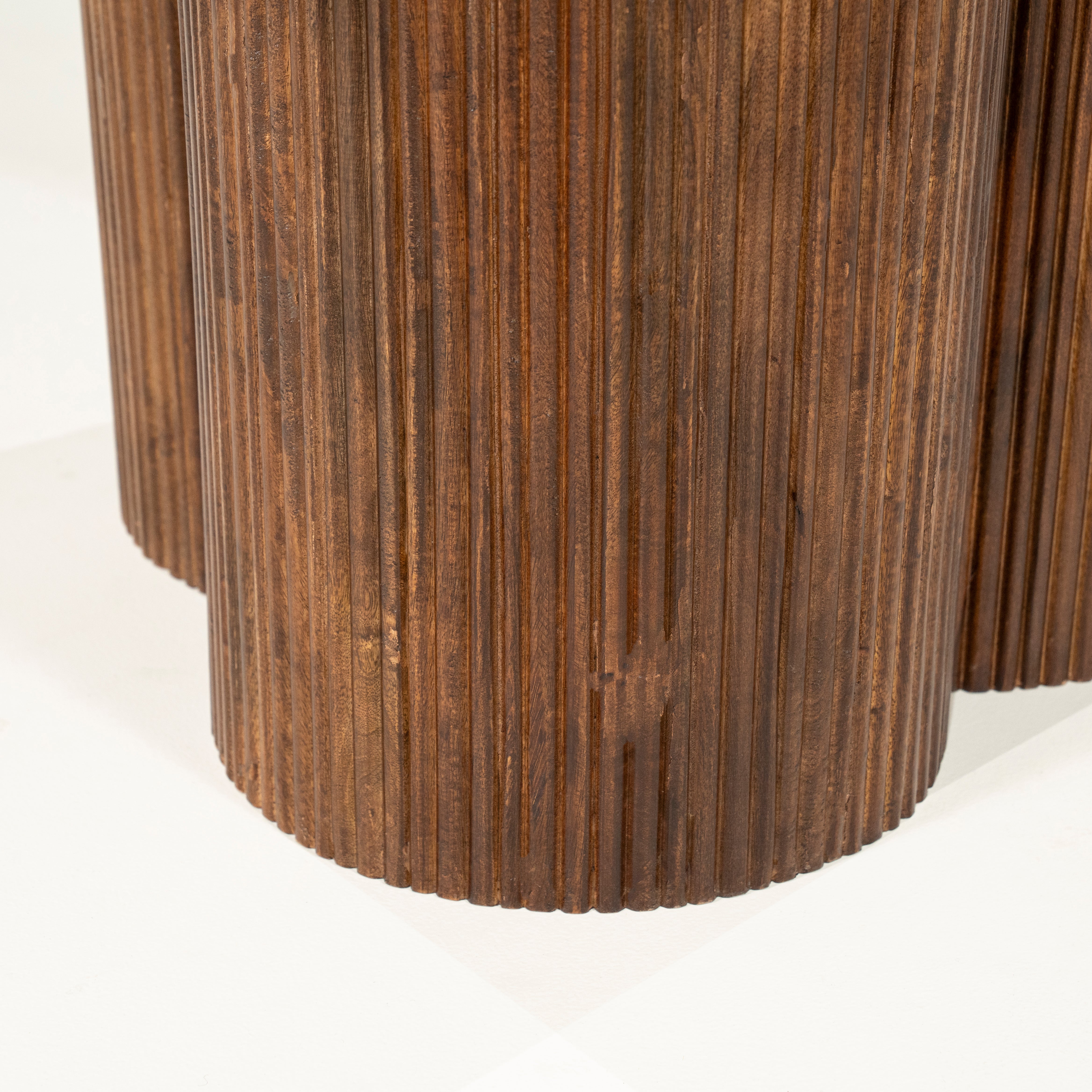 Round Table XANNI Botticion Marble with Mango Wood