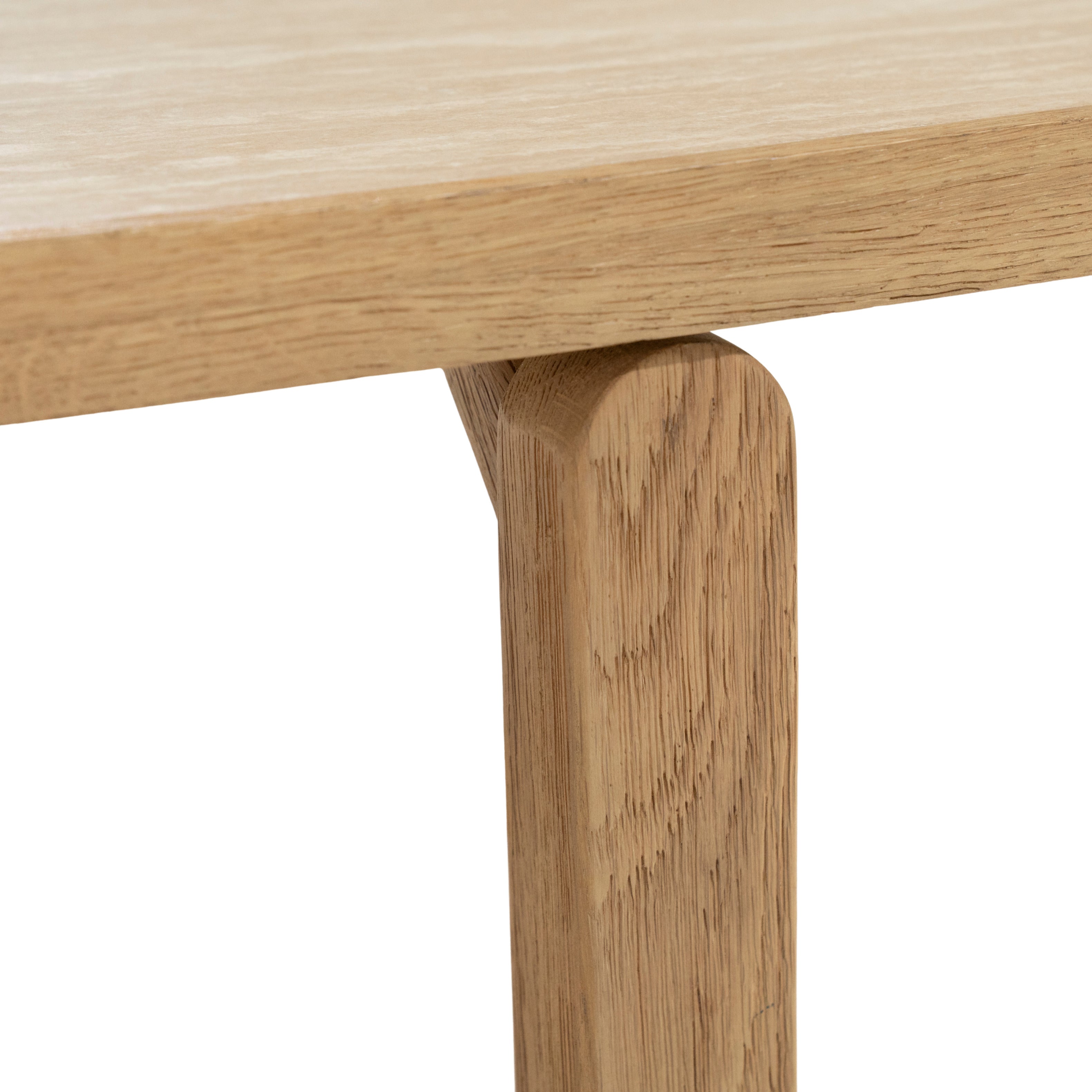 VIDAR coffee table in travertine with an oak base