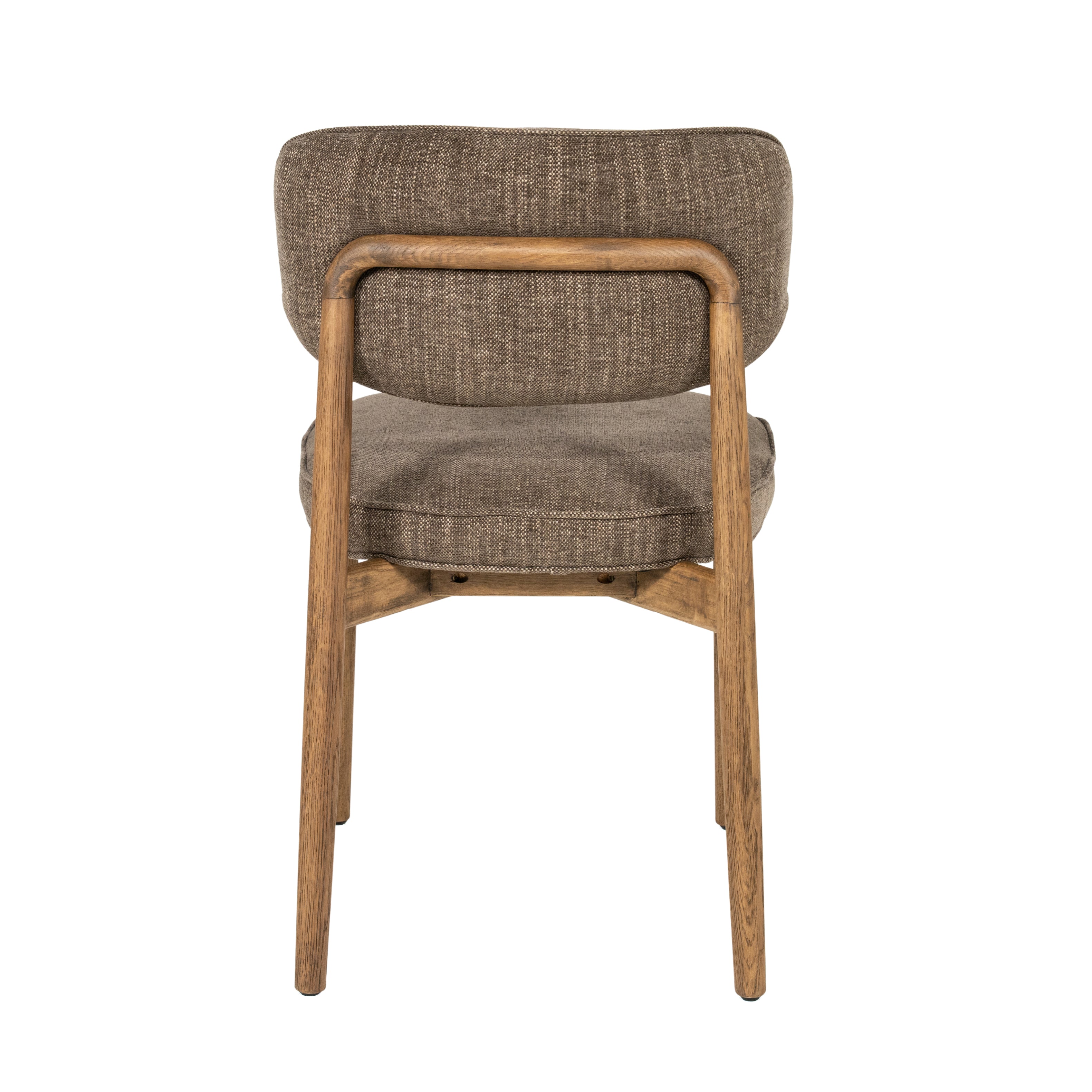 RUNE Chair in Brown with Oak Base