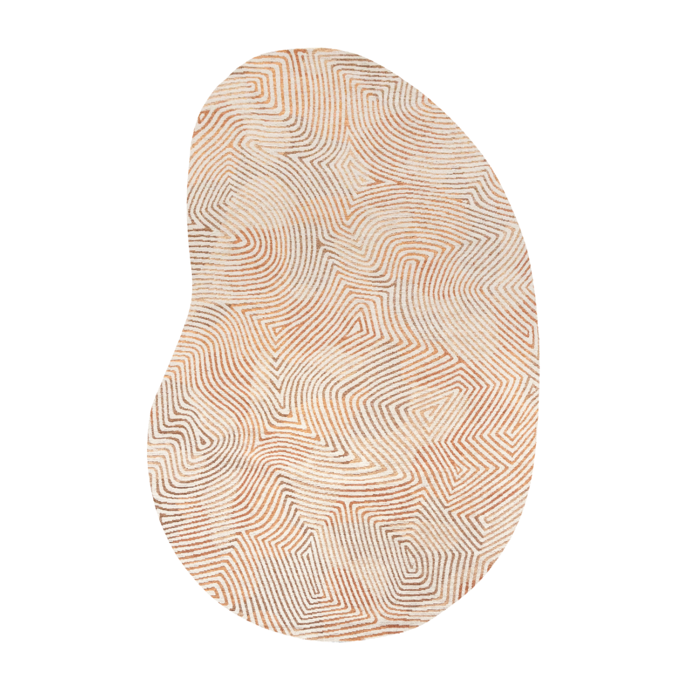 Dywan owalny CORAL INDIAN SAND pomarańczowy z beżowym