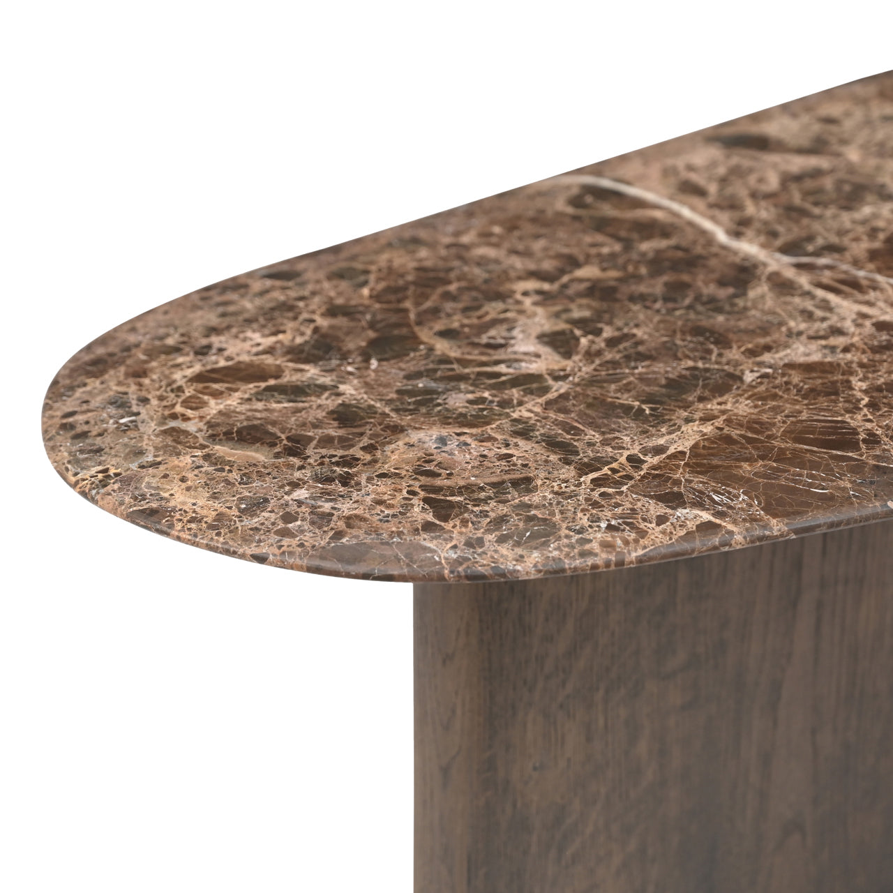 CASTELLO Coffee Table Set in Brown with Marble Top
