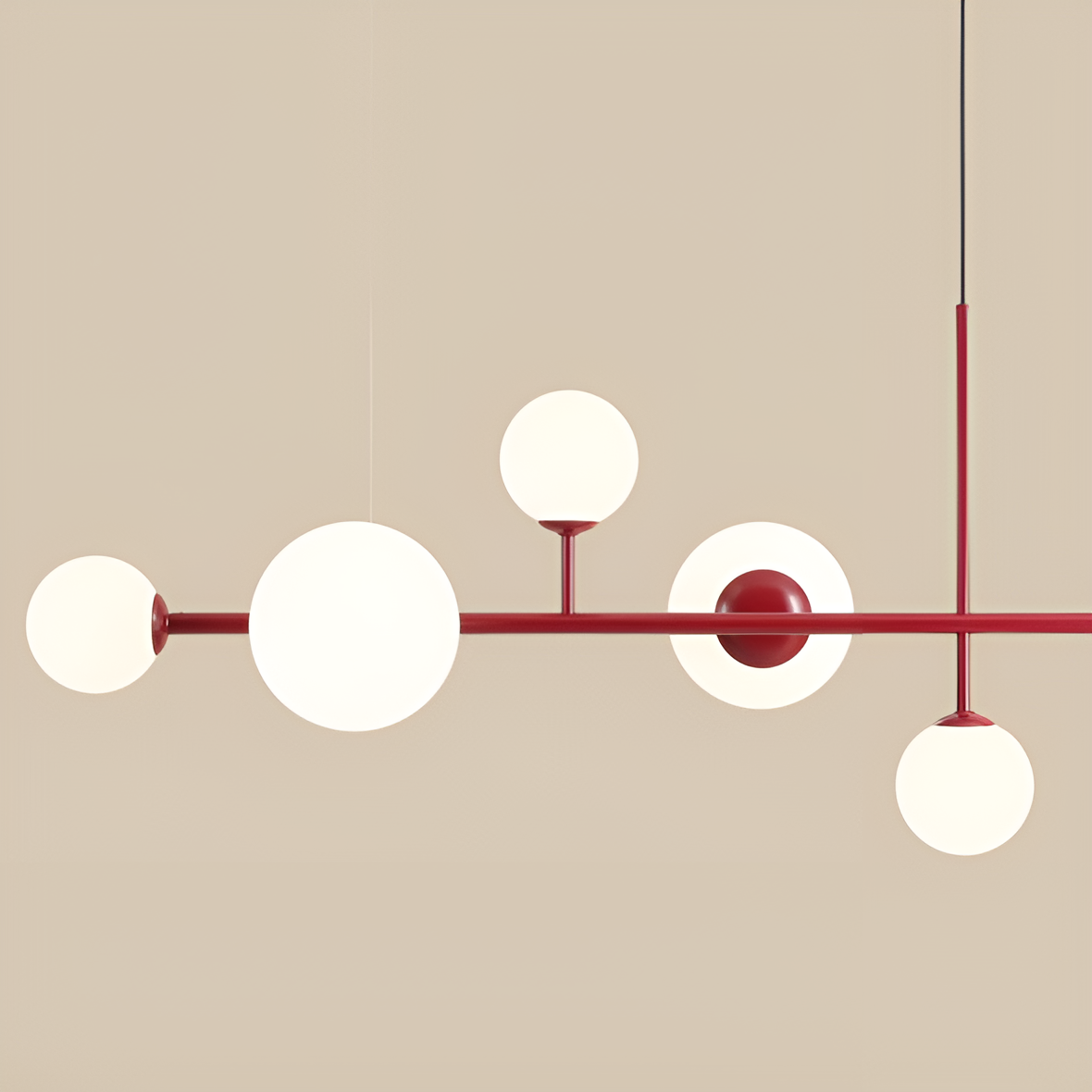 Lampa wisząca DIONE HEXA czerwony