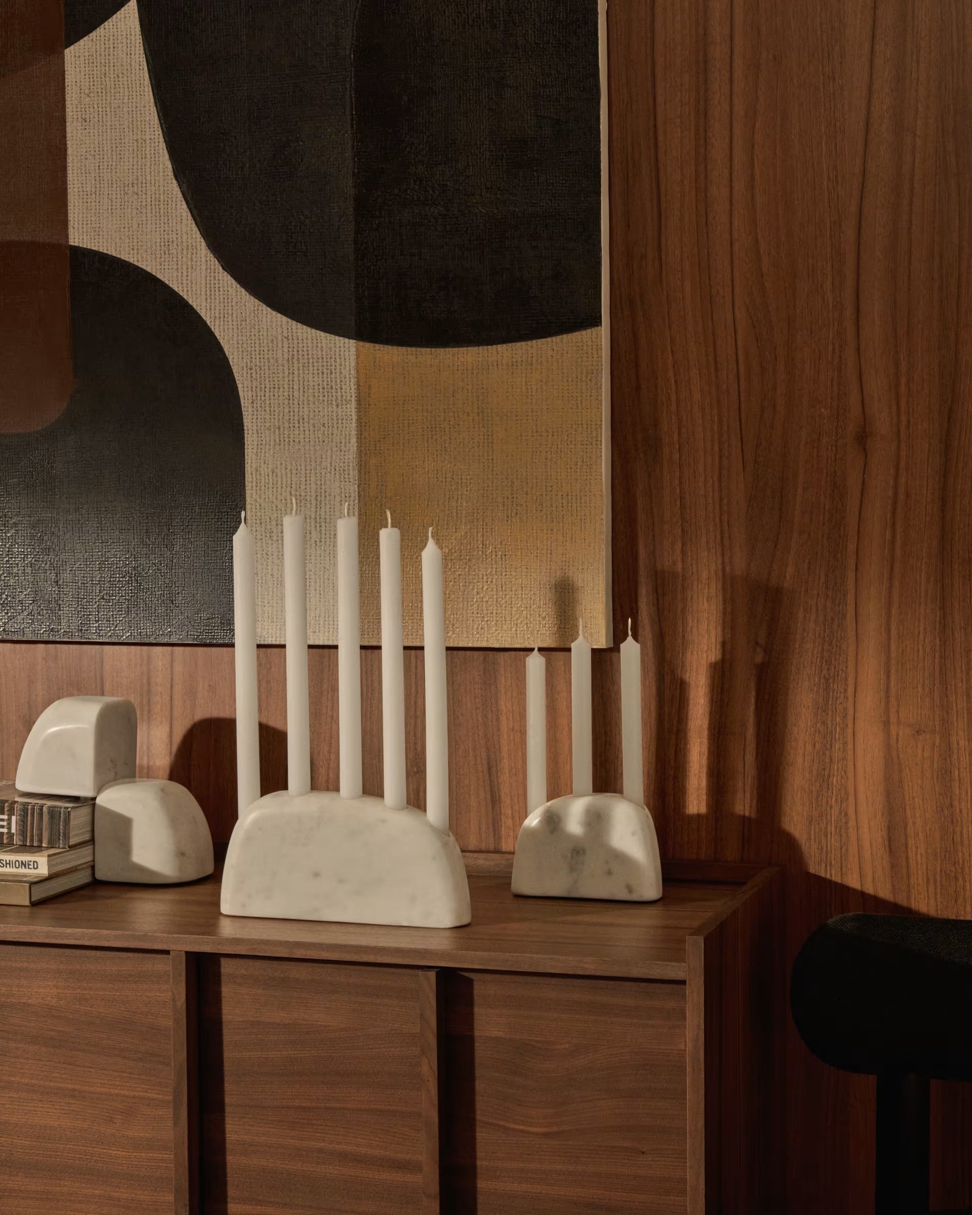 SIGNE Candle Holder White Marble