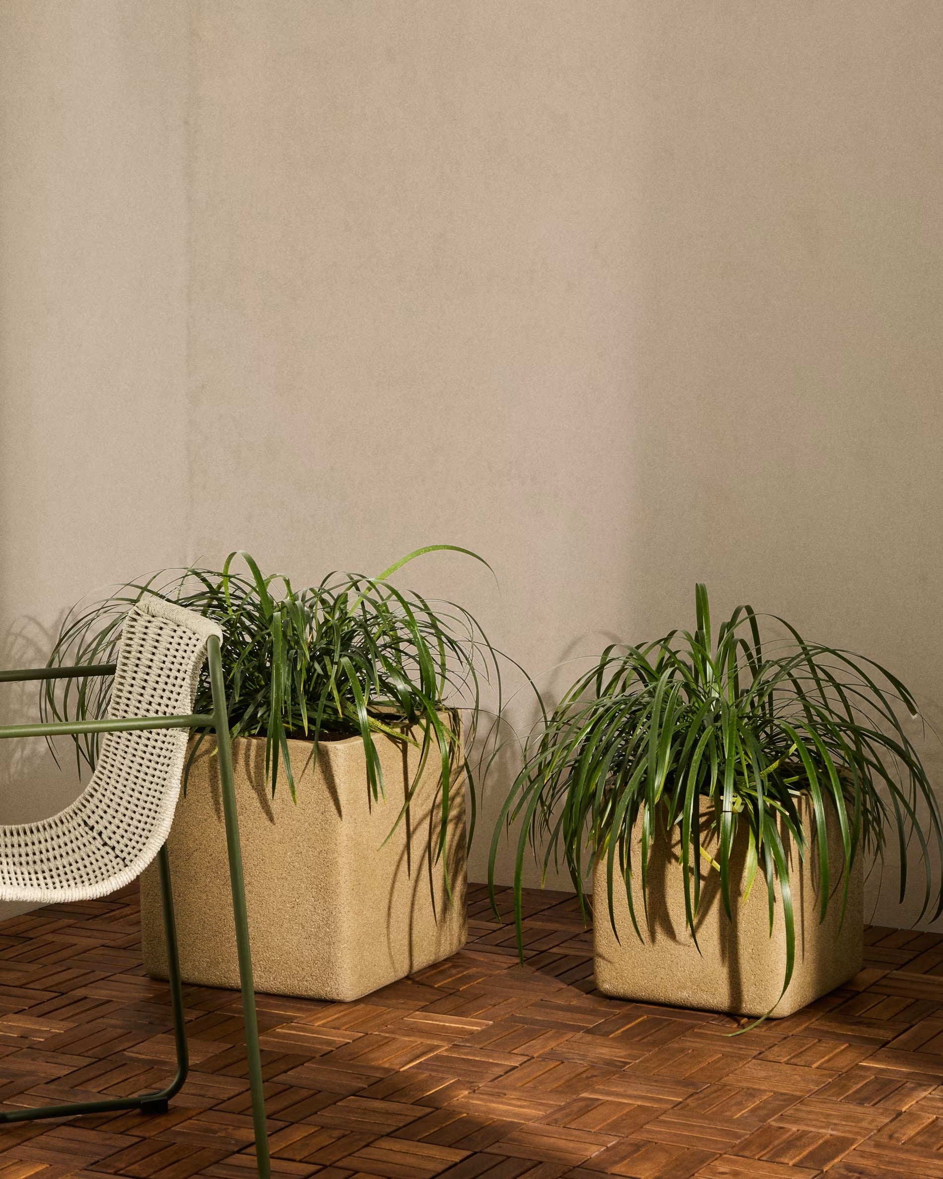 MINOA Senffarbenes Policement-Blumentopf-Set