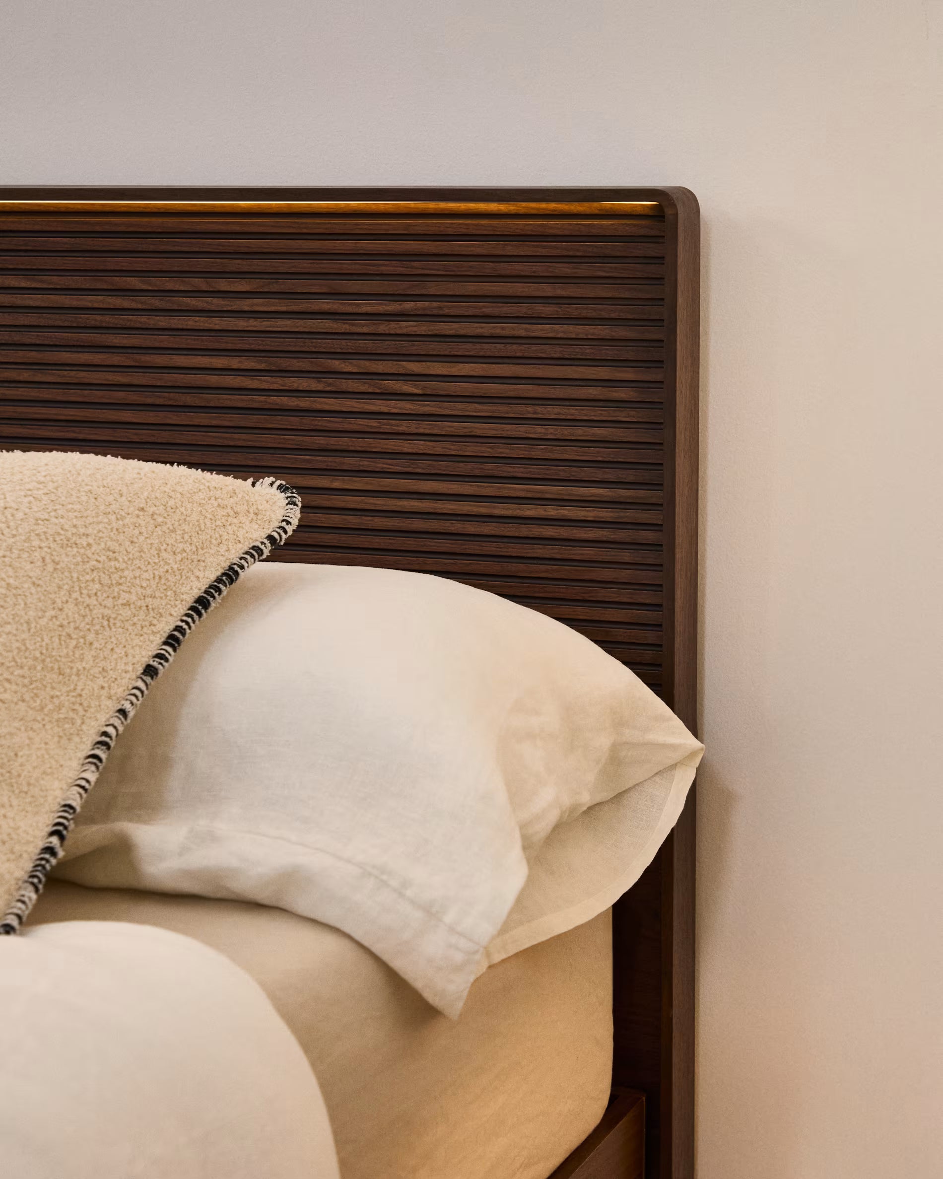 NORLEN headboard dark brown walnut veneer
