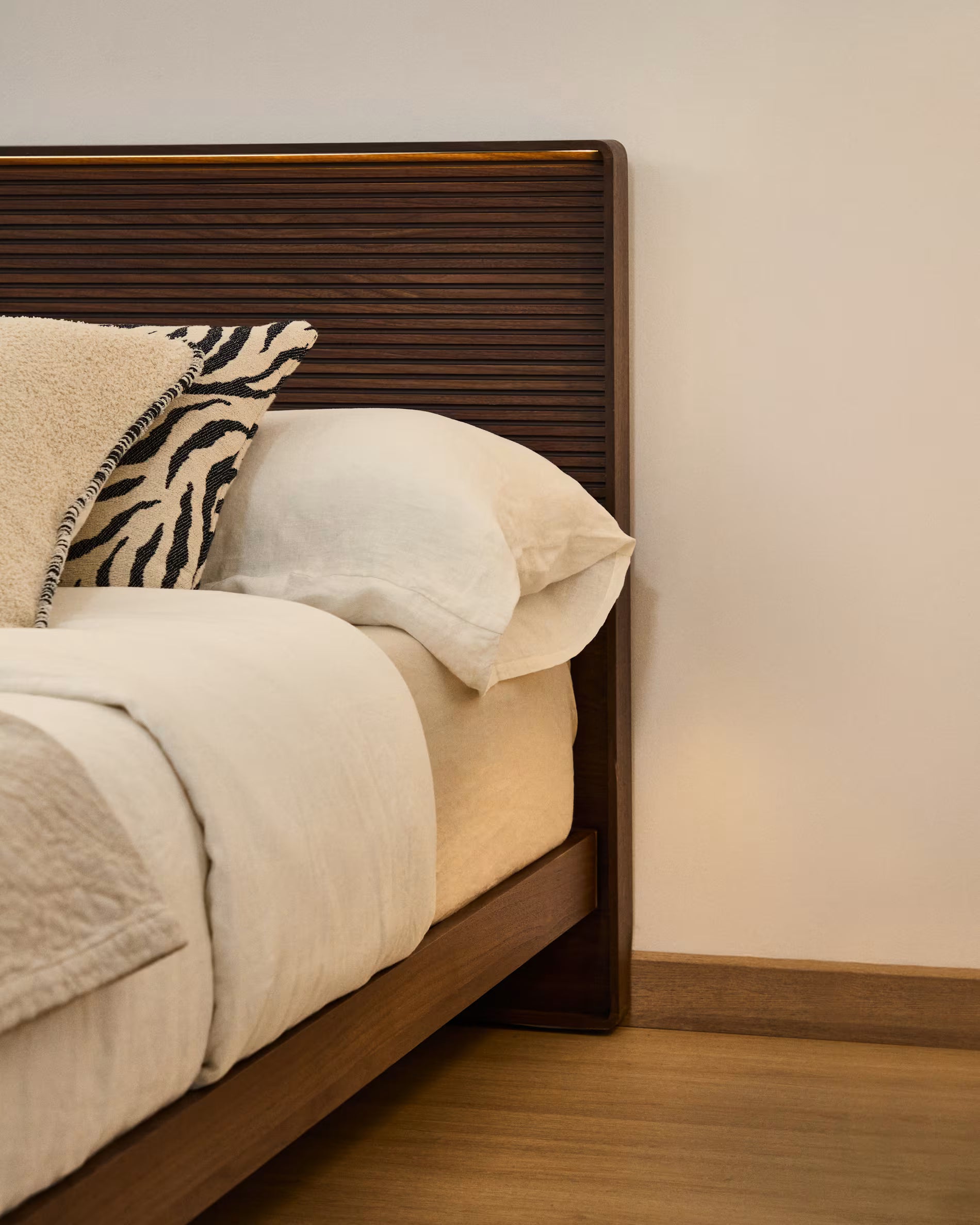 NORLEN headboard dark brown walnut veneer