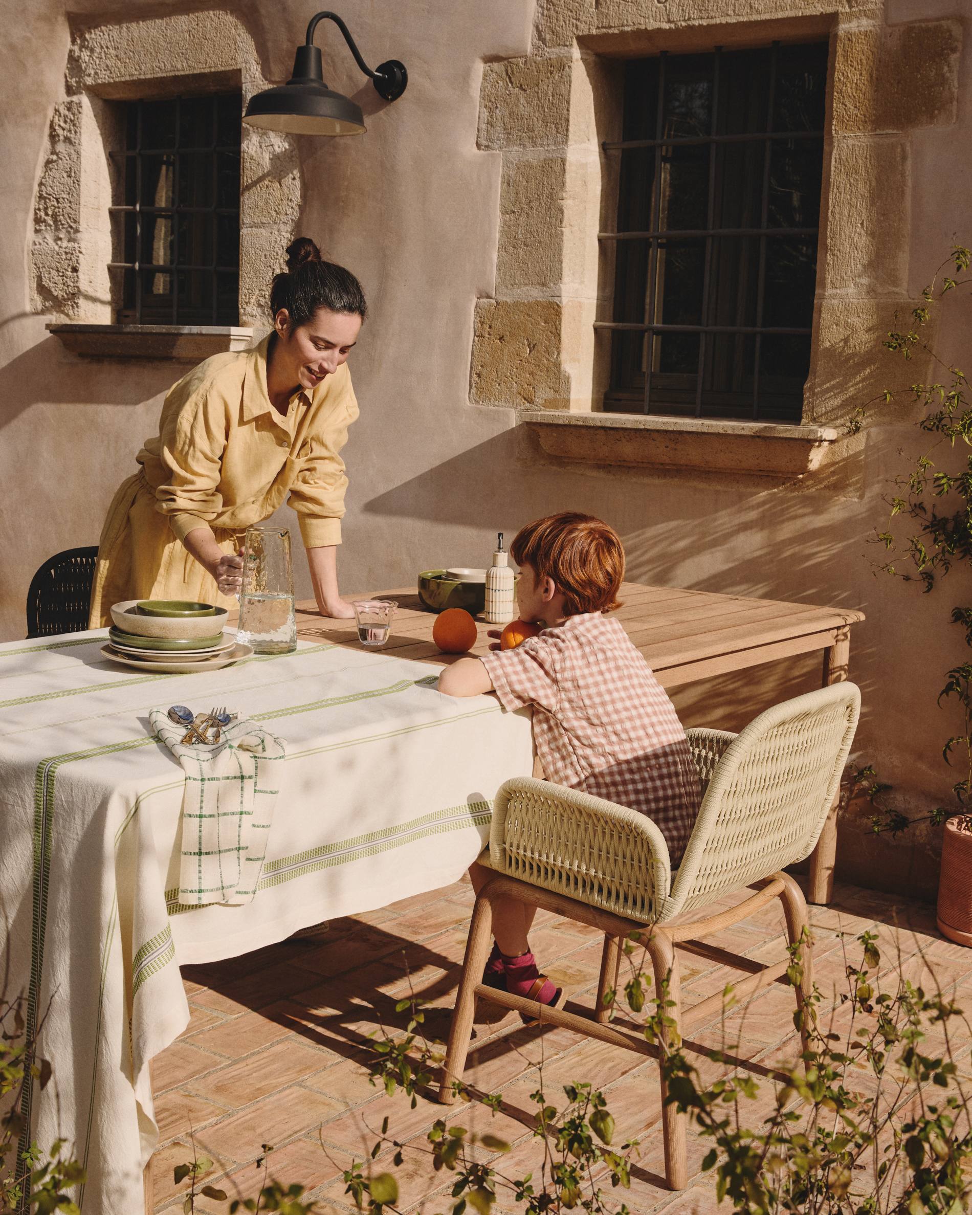 ALIPA Ecru Garden Chair with Armrests