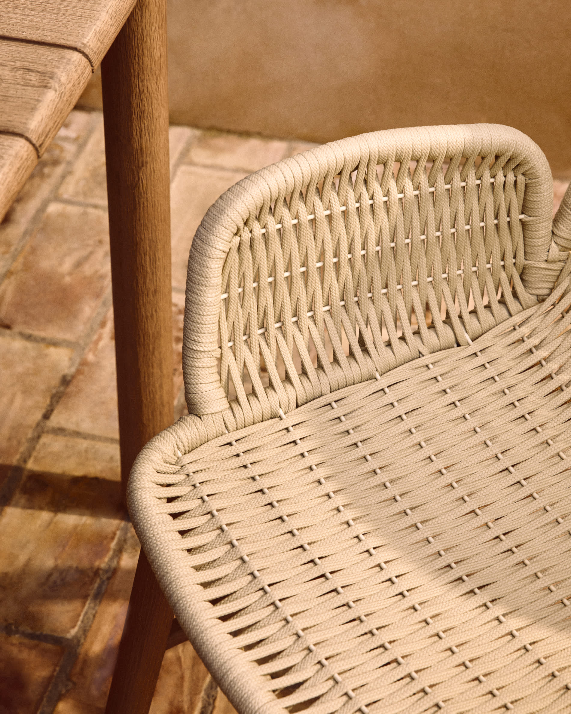 ALIPA Ecru Garden Chair with Armrests