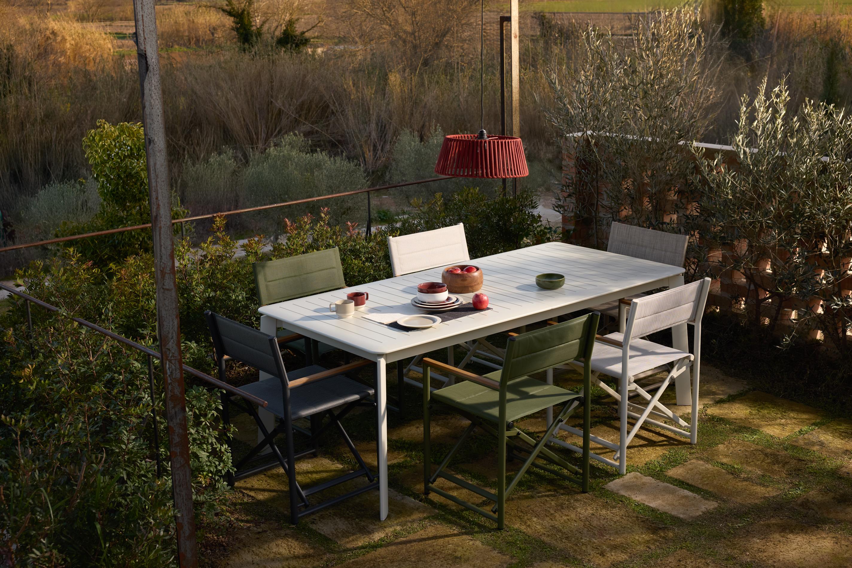 Krzesło ogrodowe składane TISNO grafitowy