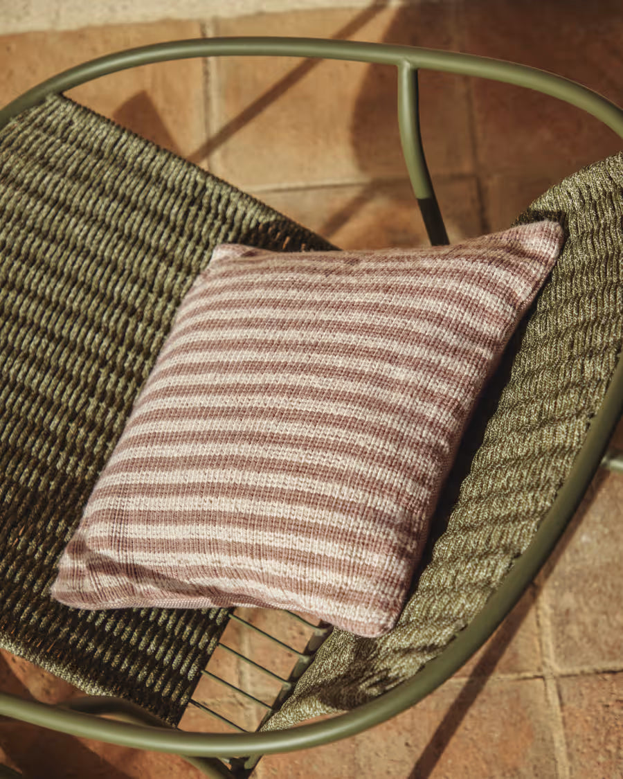 Poszewka na poduszkę DIROME biały z beżowym