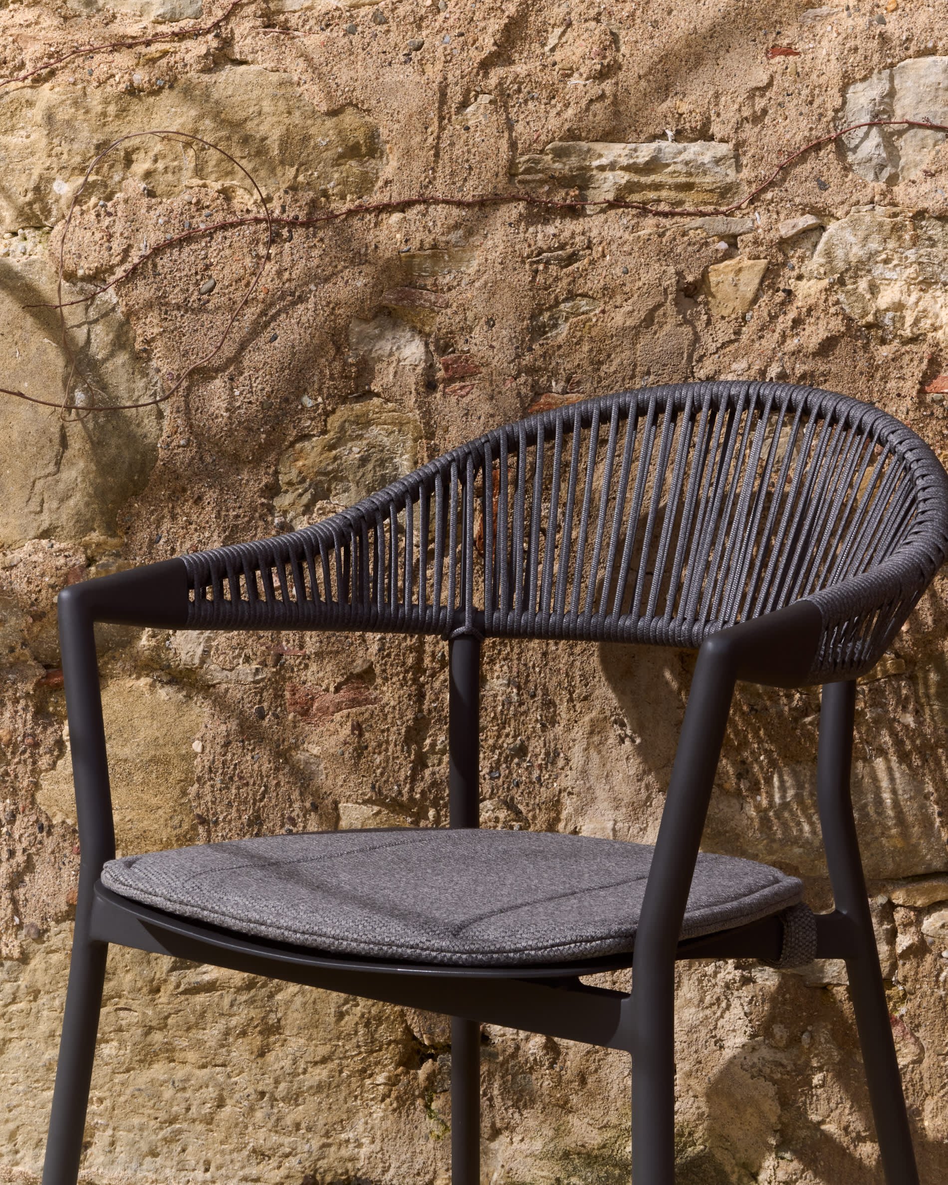 Krzesło ogrodowe ALIMIA grafitowy