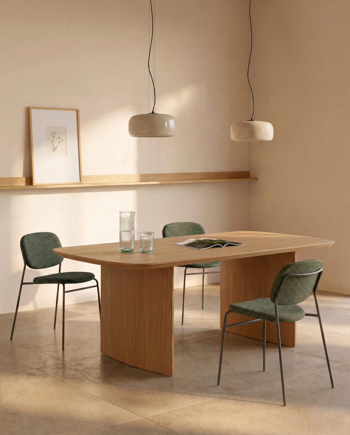 Lampa wisząca REIG szare szkło – ujęcie 2