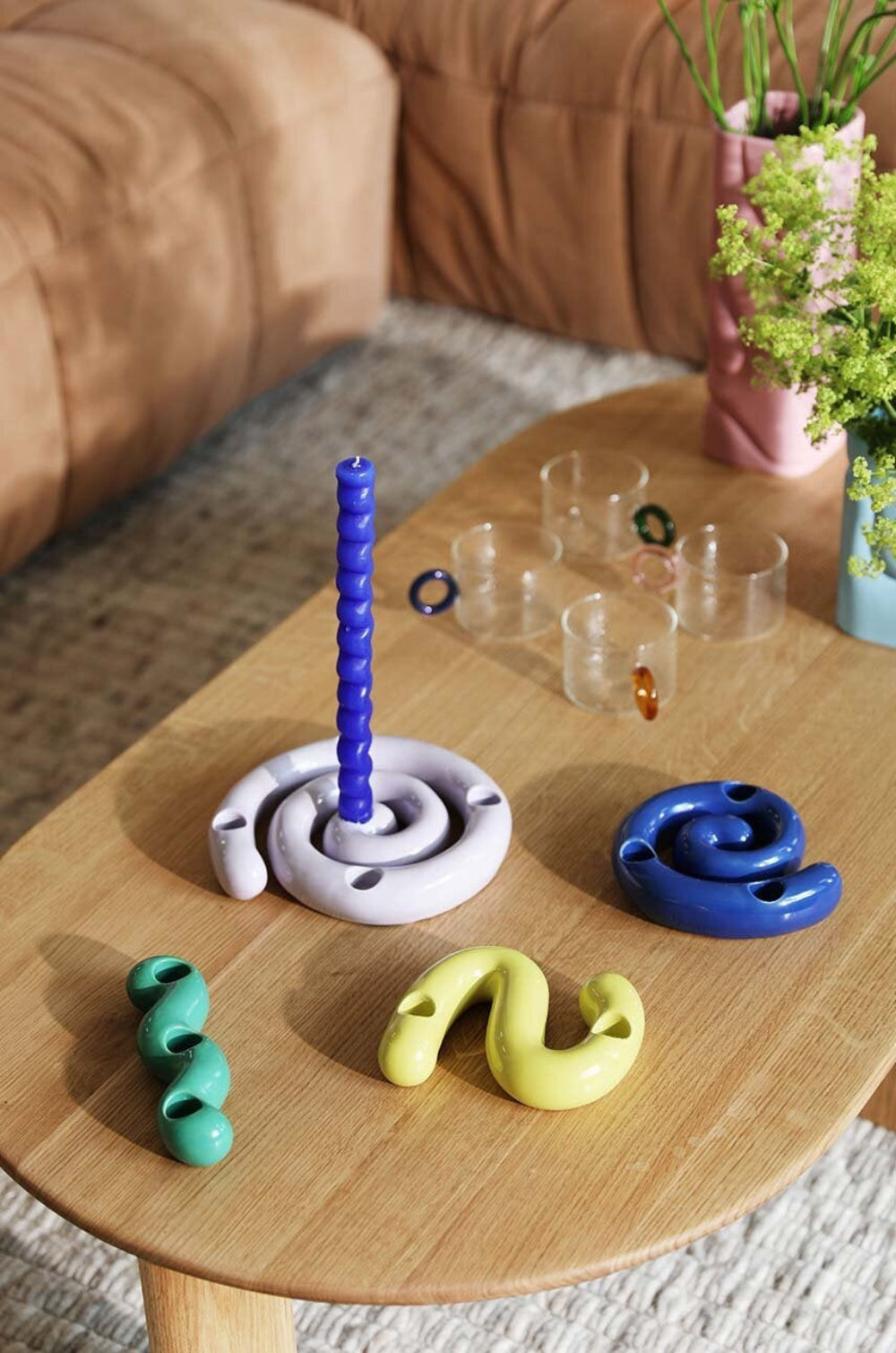 Kerzenhalter SCRIBBLE lila