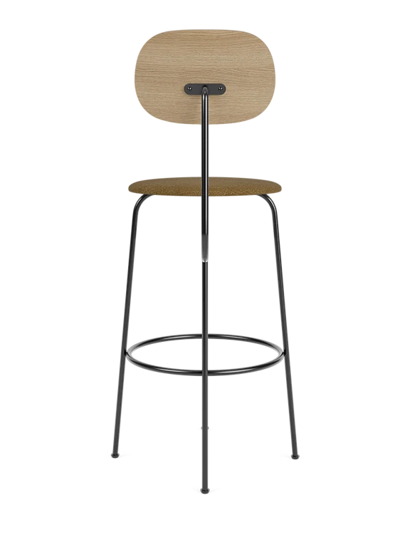 Hocker AFTEROOM PLUS Eiche mit gepolstertem senfgelben Sitz