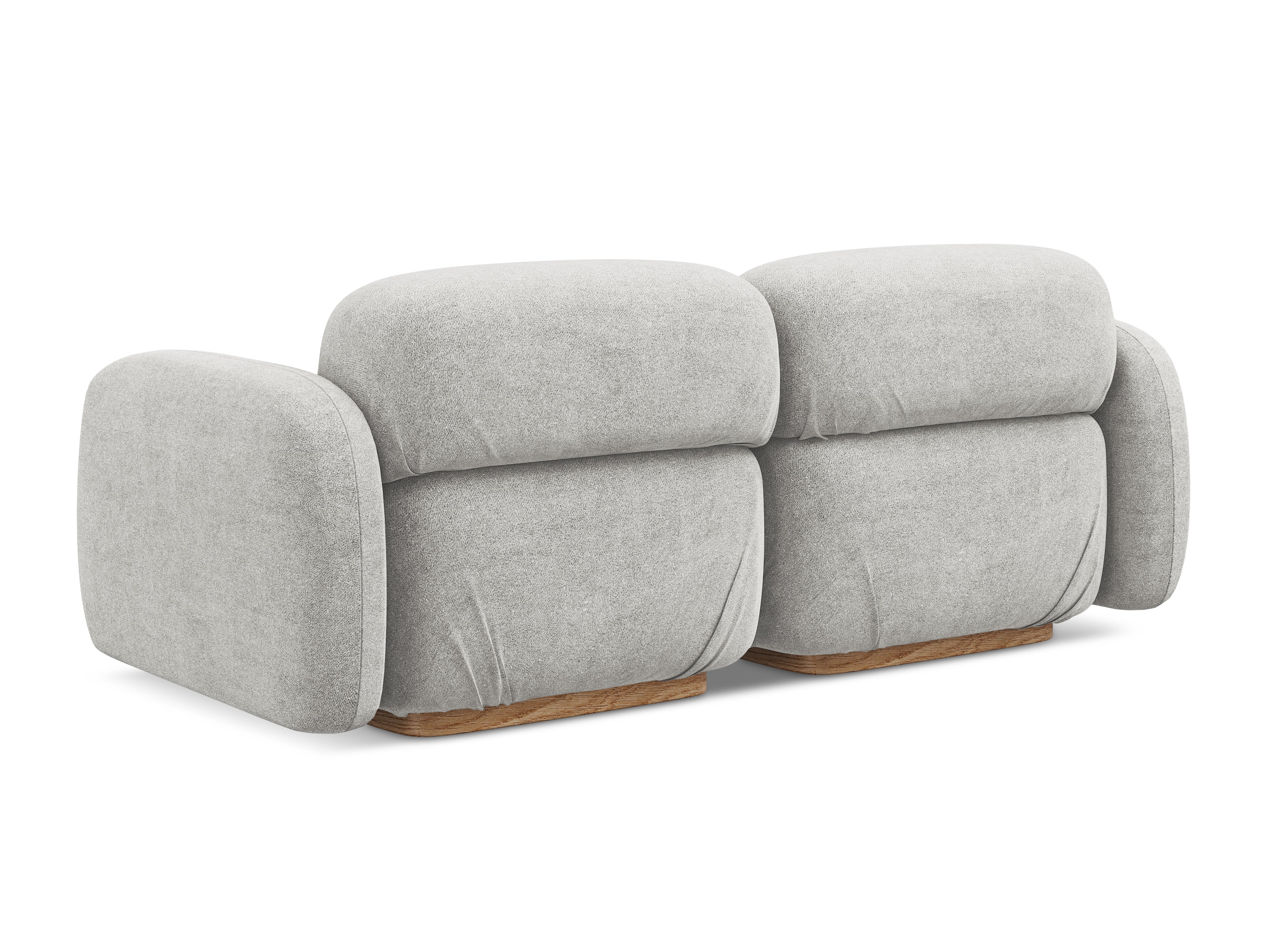 Sofa modułowa 3-osobowa AILANI srebrny boucle