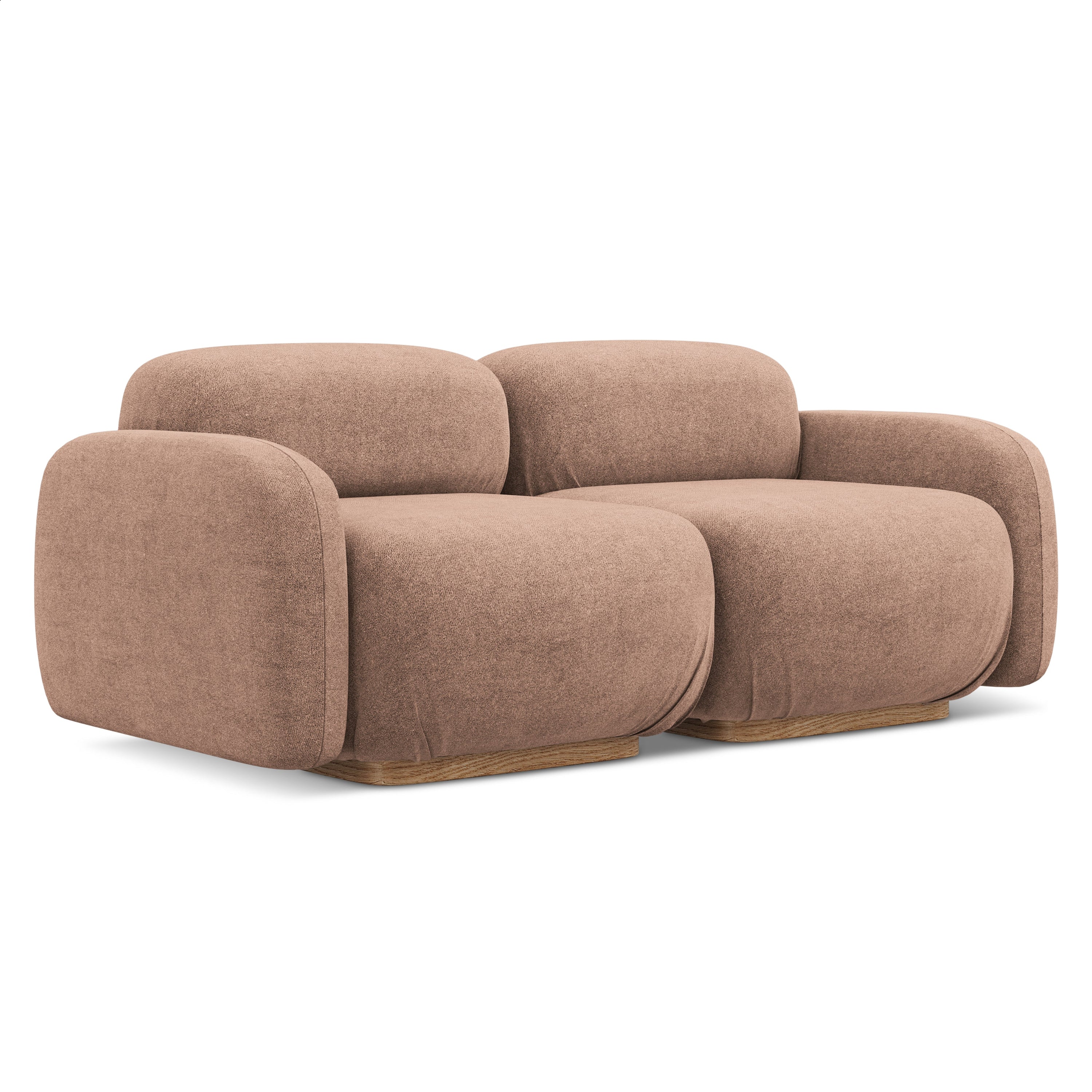 AILANI 3-Seater Modular Sofa in Powder Pink Boucle