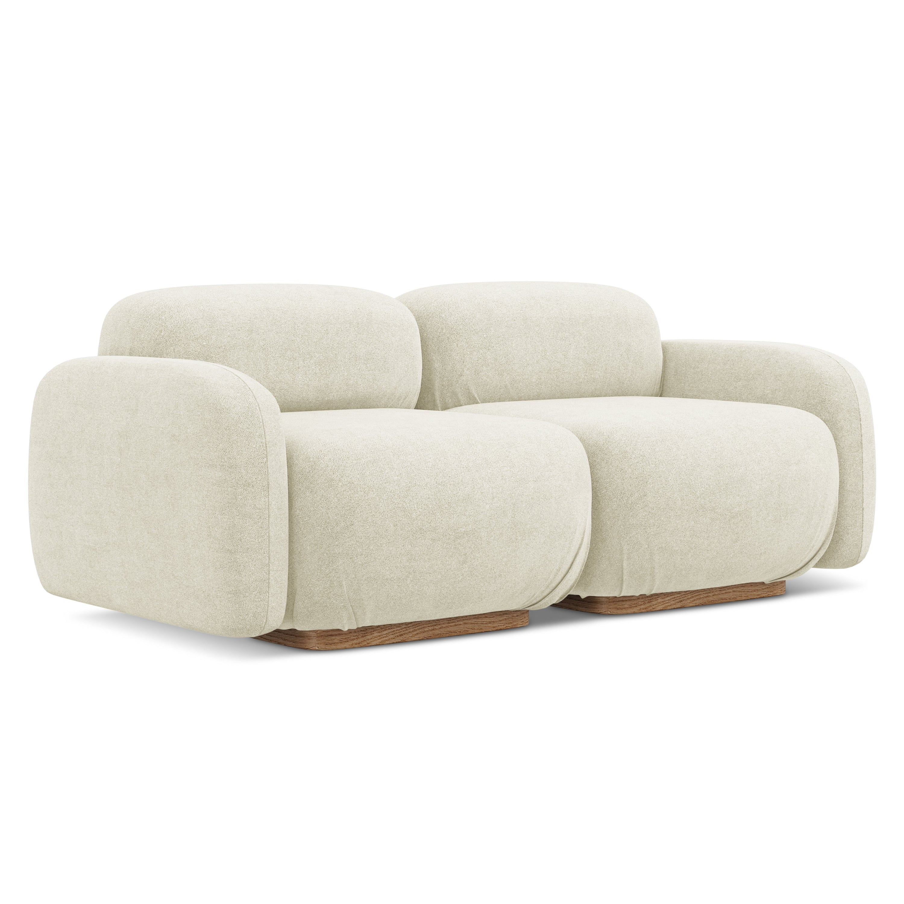 Sofa modułowa 3-osobowa AILANI ecru boucle