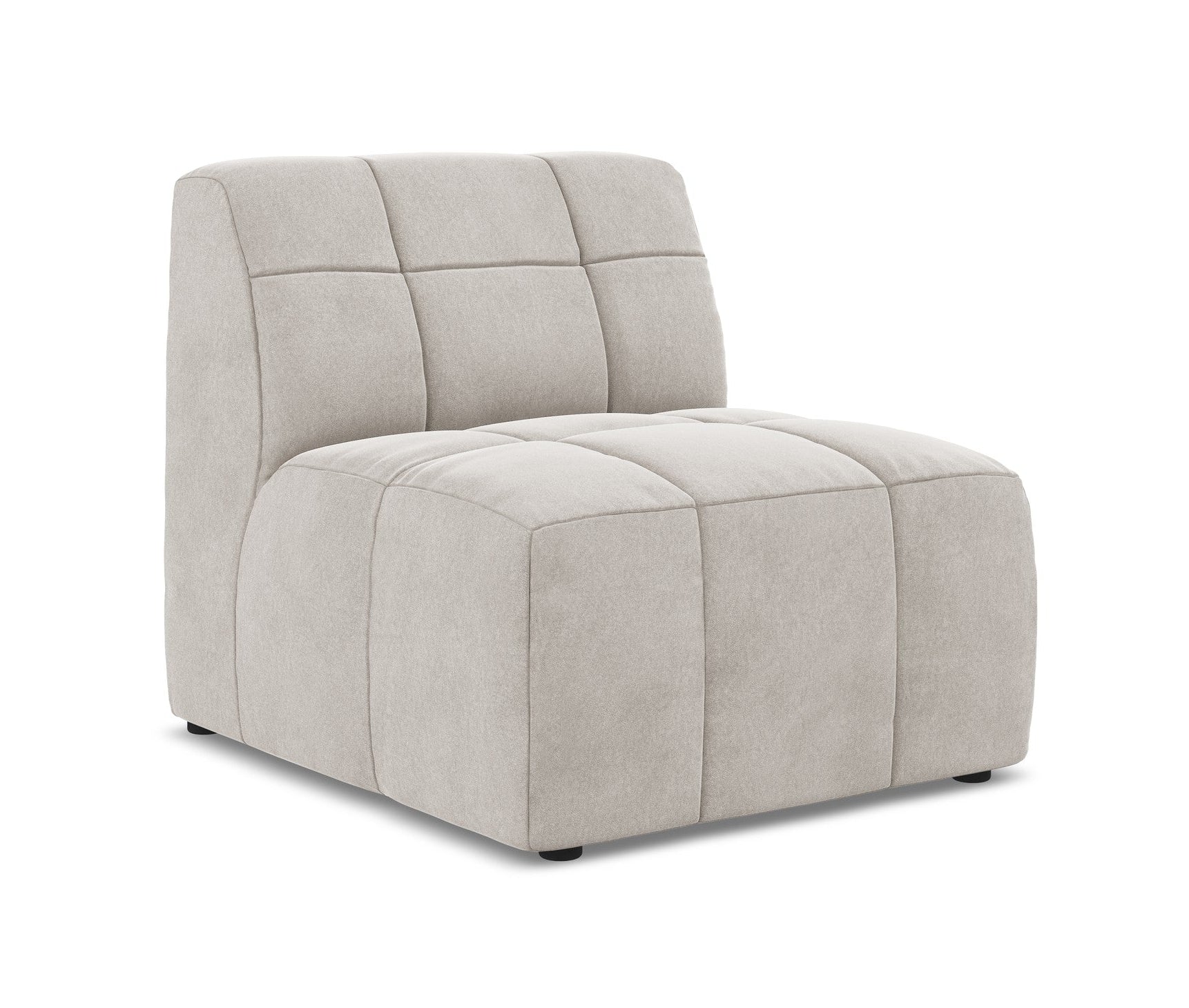 Armchair / velvet module ALOHA light beige