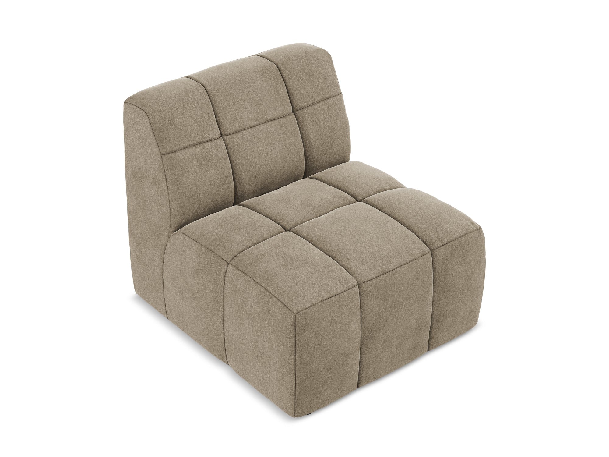 Fotel / moduł aksamitny ALOHA beżowy