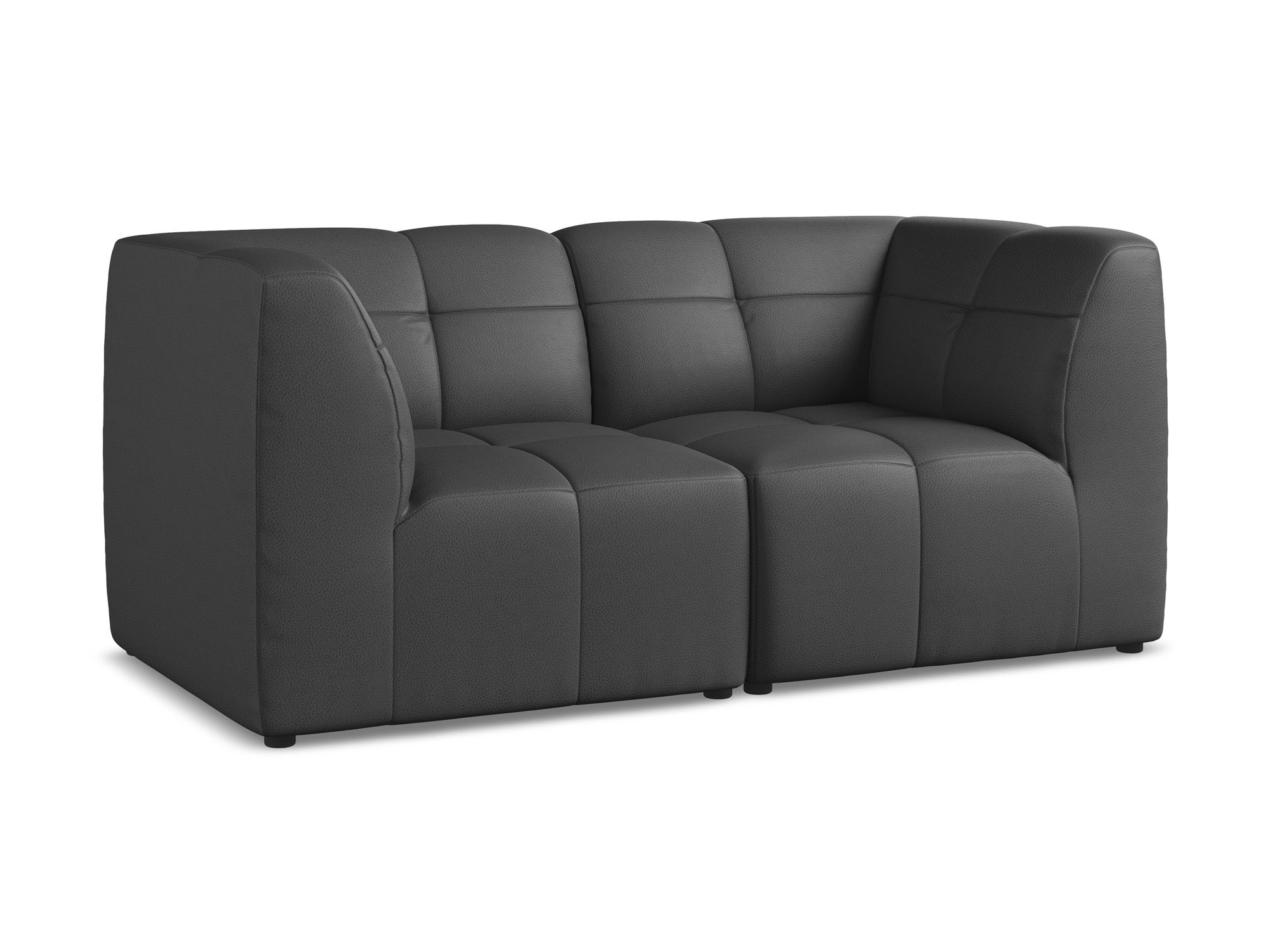 Sofa modułowa 2-osobowa ALOHA szara skóra ekologiczna