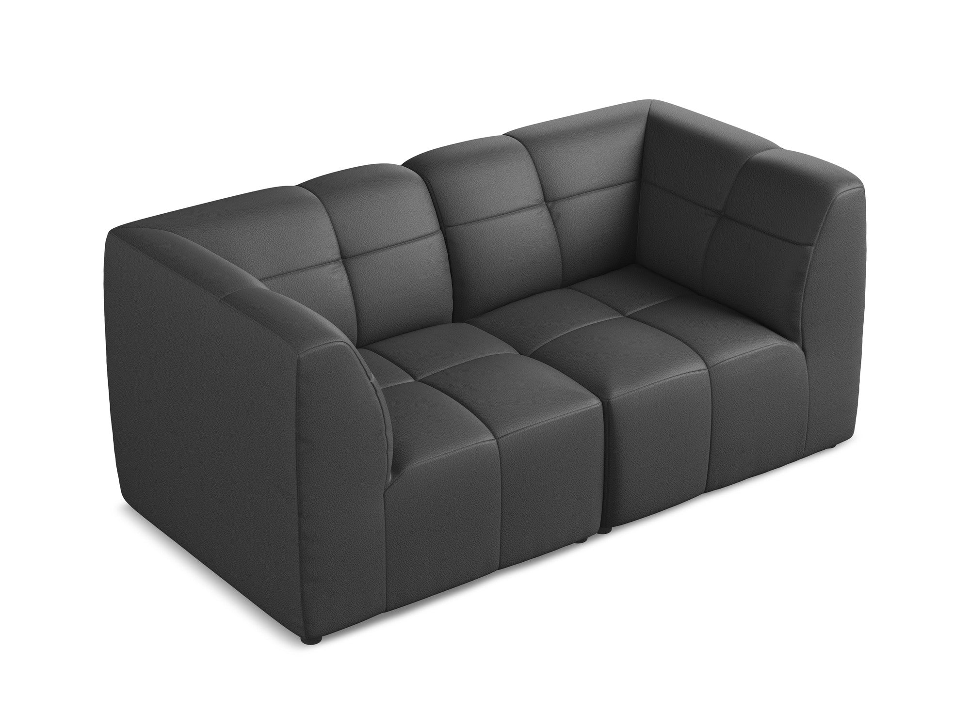 Sofa modułowa 2-osobowa ALOHA szara skóra ekologiczna