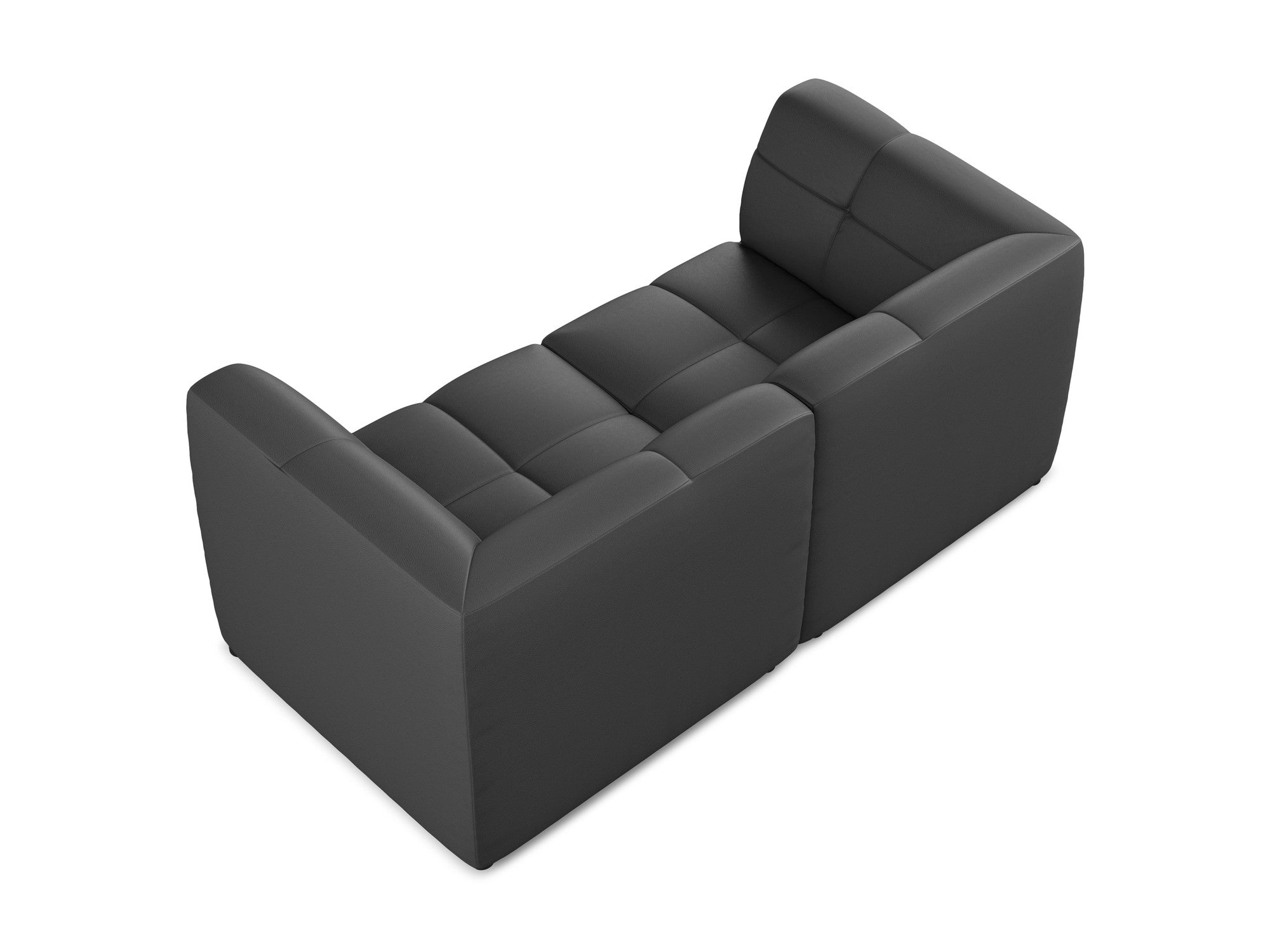 Sofa modułowa 2-osobowa ALOHA szara skóra ekologiczna
