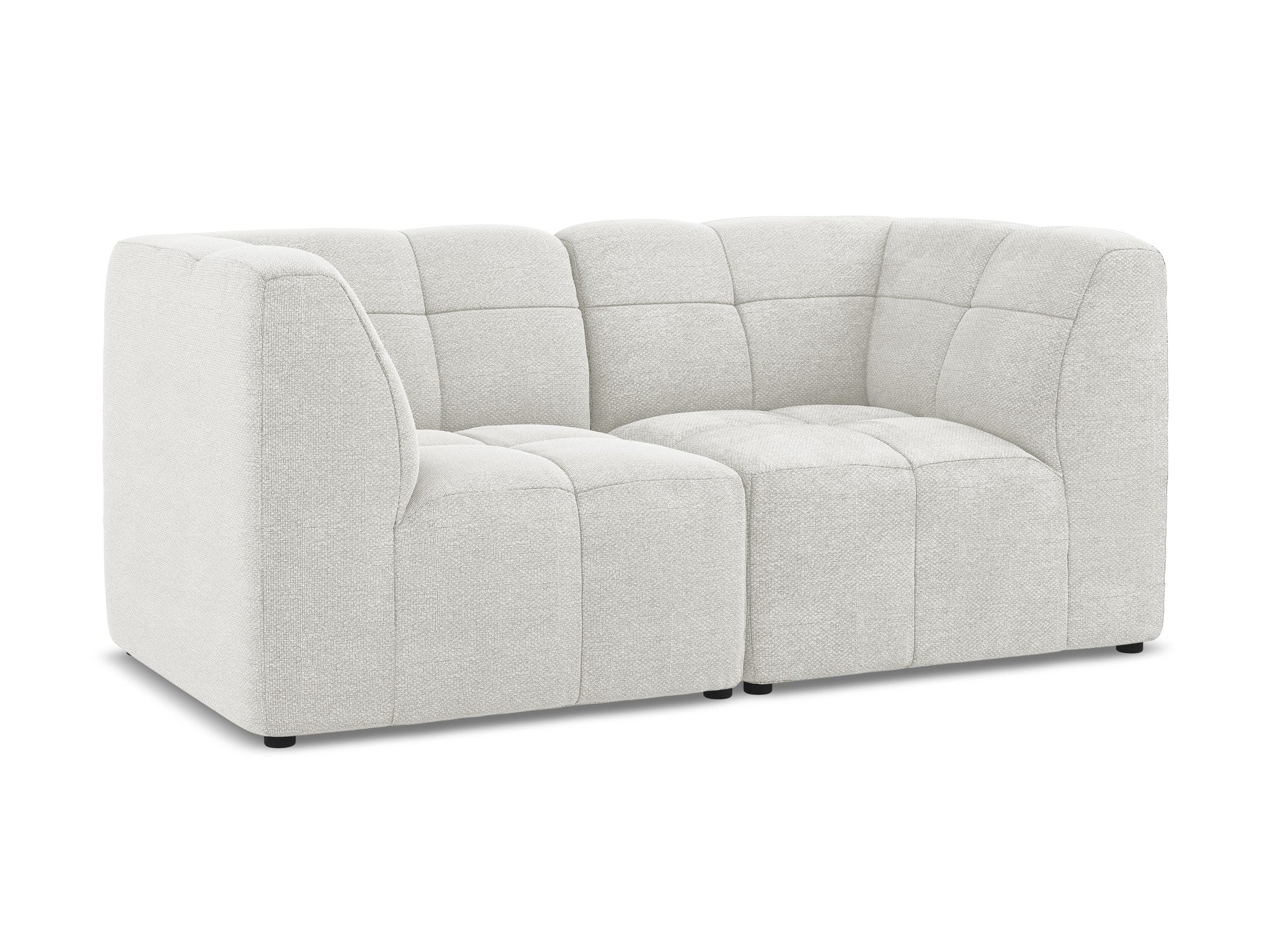 Modulares 2-Sitzer Sofa ALOHA weißer Boucle