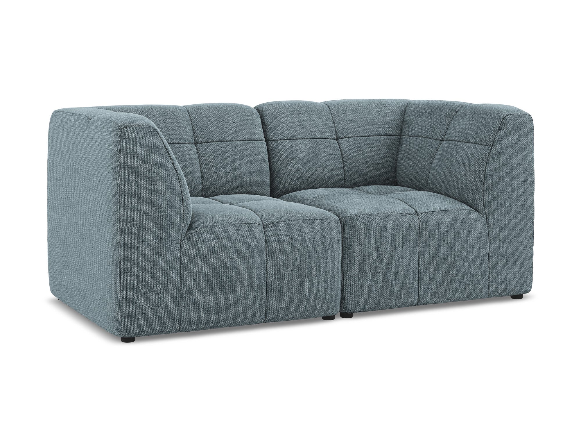 Modular 2-Seater Sofa ALOHA Denim Blue Boucle