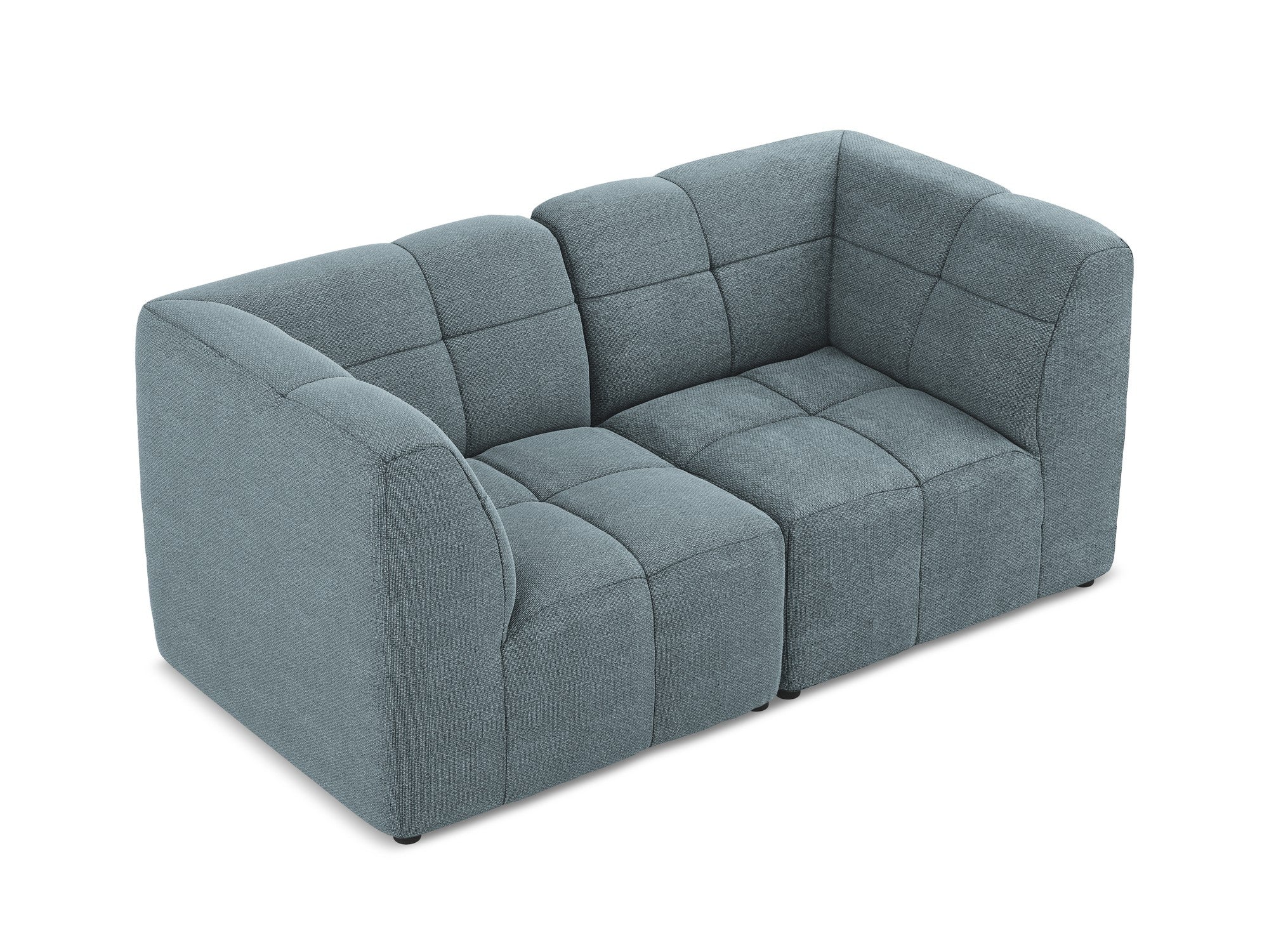 Modular 2-Seater Sofa ALOHA Denim Blue Boucle