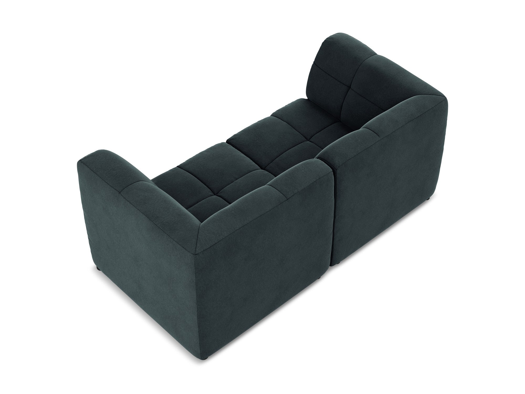 Sofa modułowa aksamitna 2-osobowa ALOHA morski