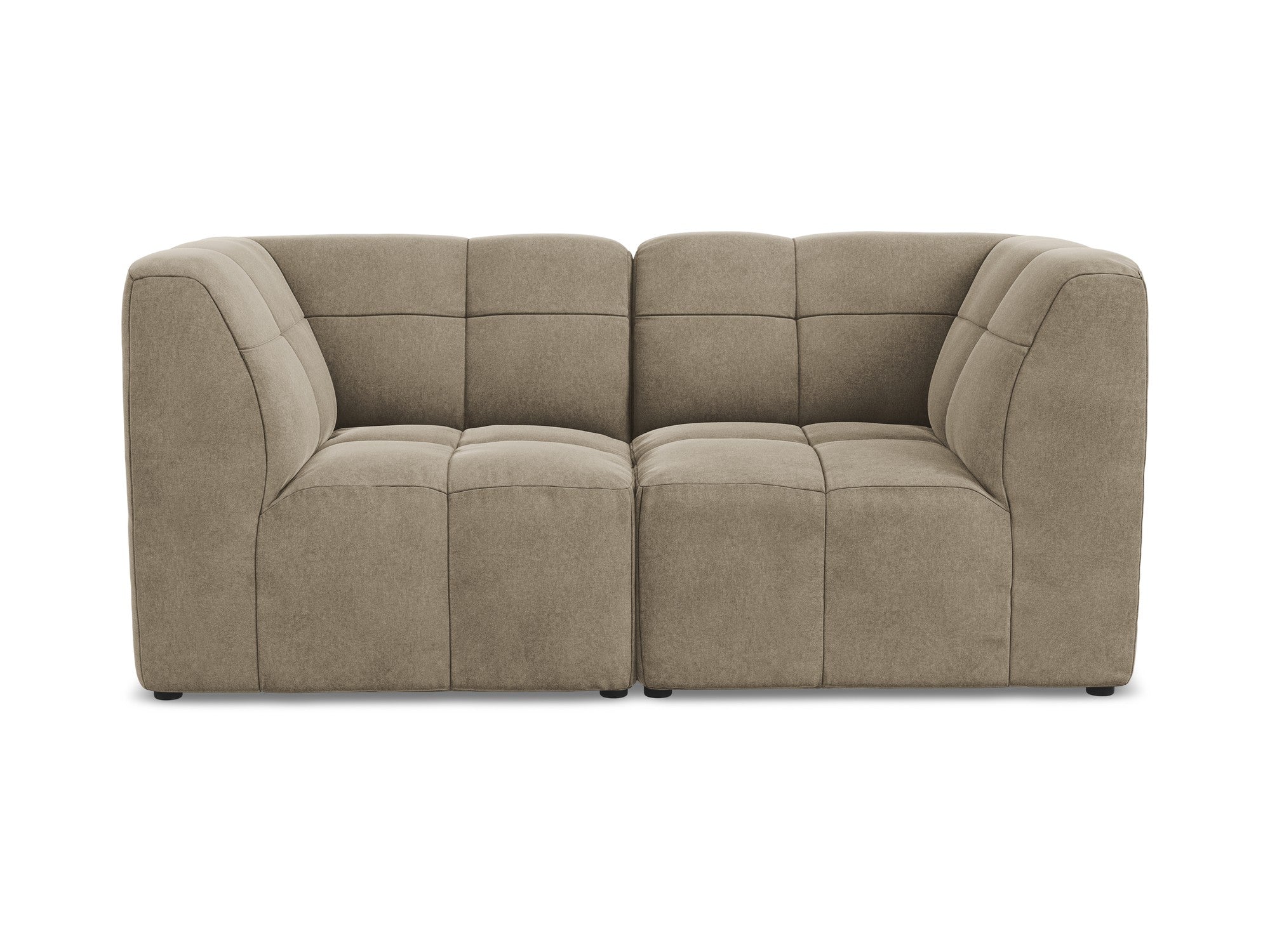 Modulares Samtsofa für 2 Personen ALOHA beige