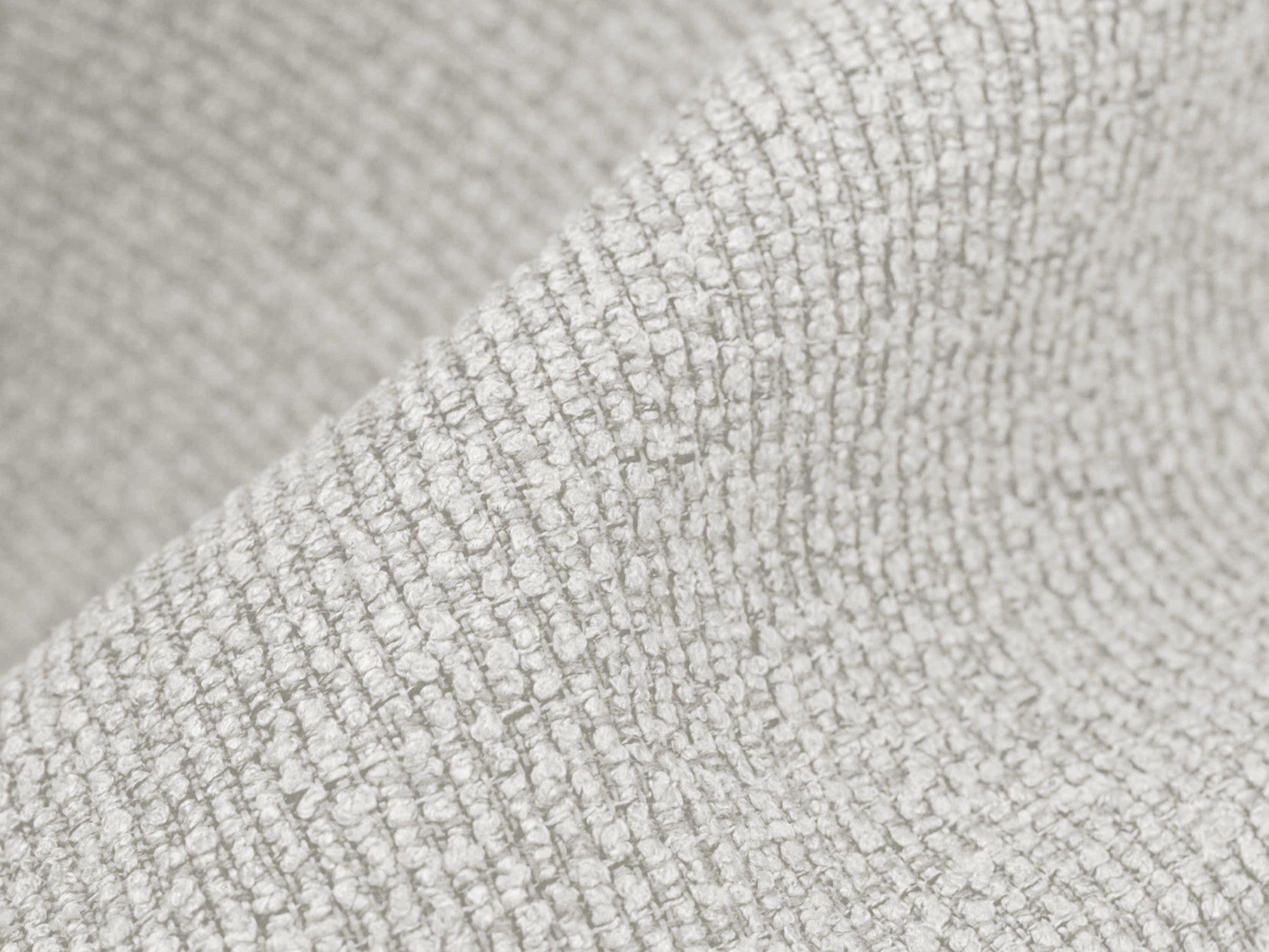 Left-facing open modular sofa ALOHA white boucle 3-seater