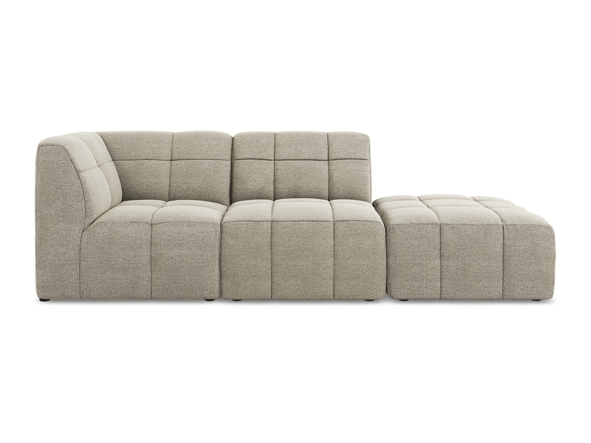 Sofa modułowa lewostronna otwarta 3-osobowa ALOHA taupe boucle