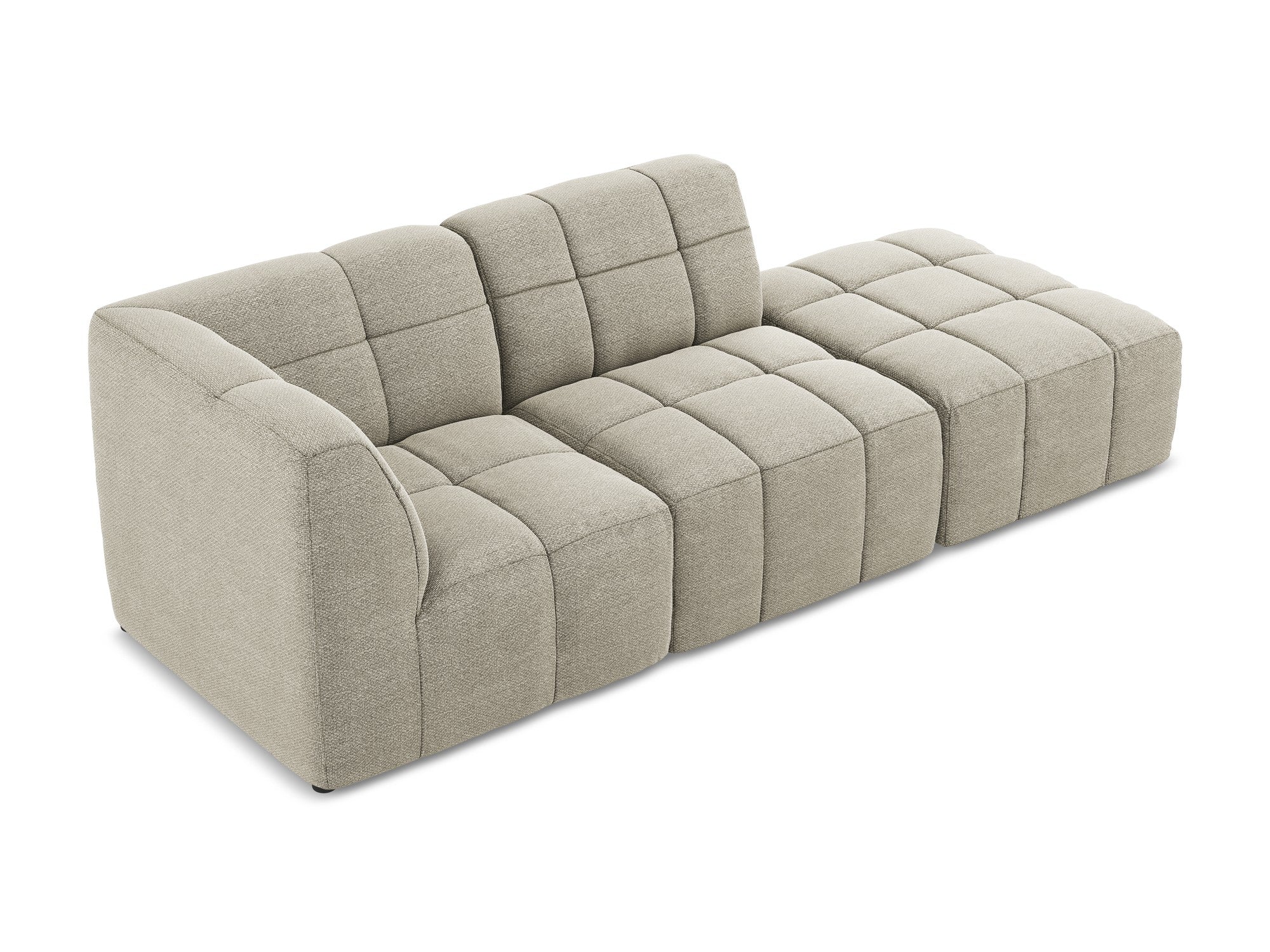 Sofa modułowa lewostronna otwarta 3-osobowa ALOHA taupe boucle