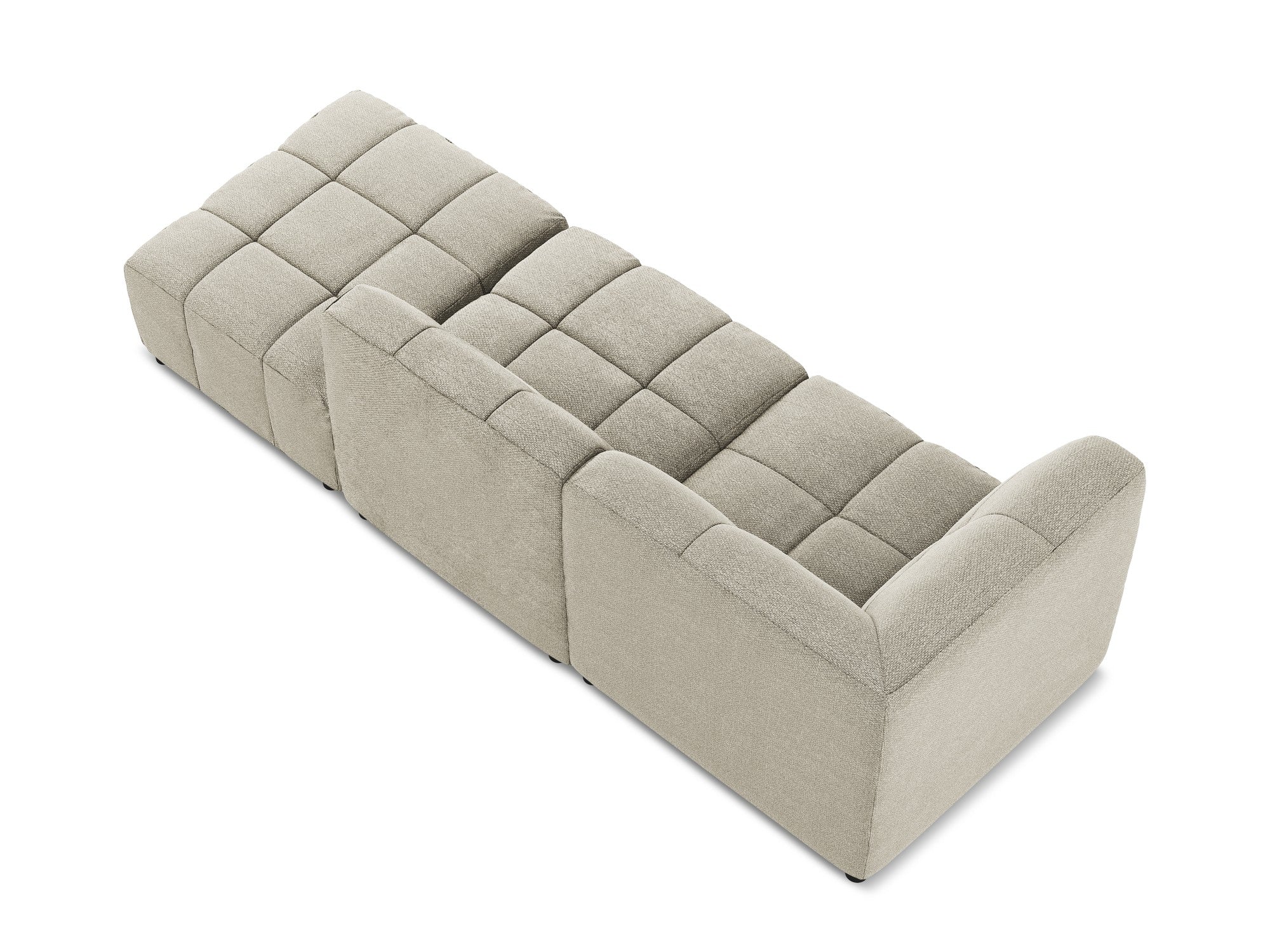 Sofa modułowa lewostronna otwarta 3-osobowa ALOHA taupe boucle