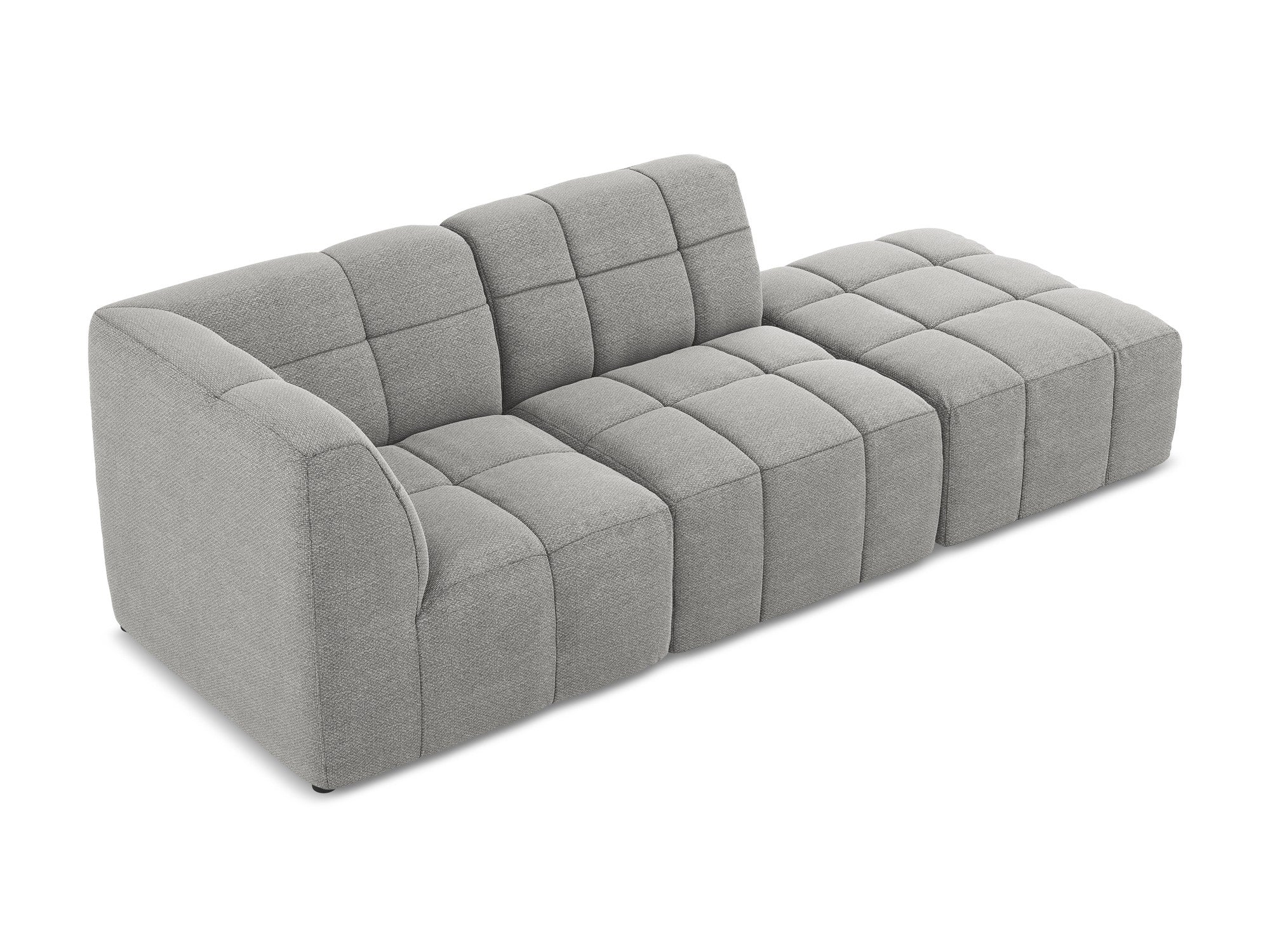 Modulares Sofa linksseitig offen 3-sitzig ALOHA hellgrau Boucle