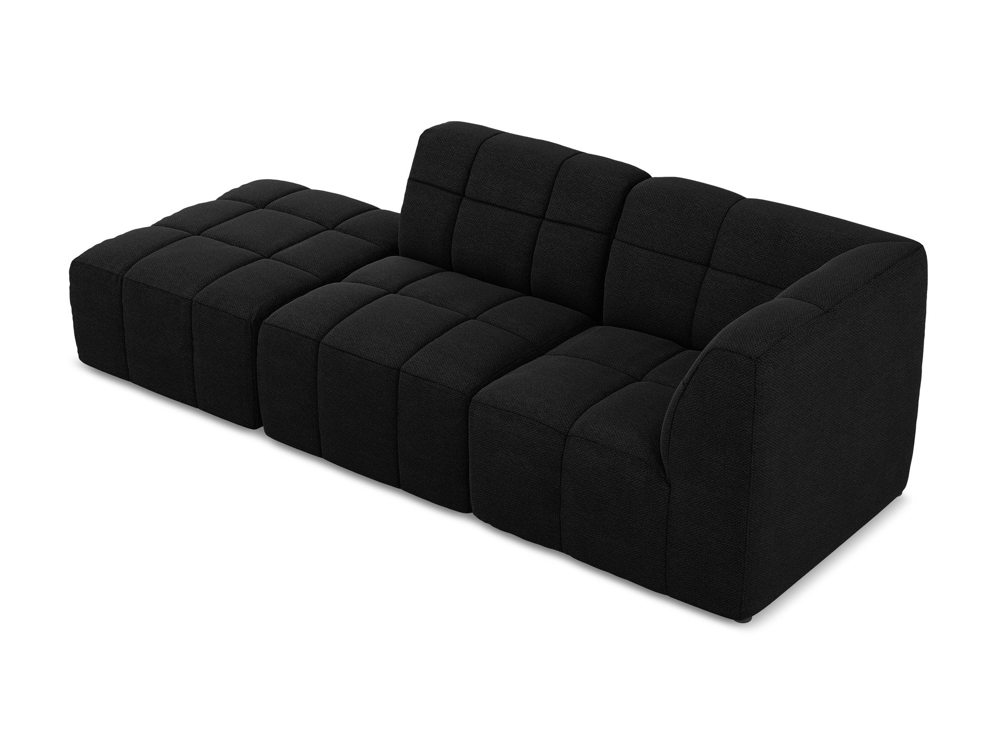 Sofa modułowa prawostronna otwarta 3-osobowa ALOHA czarny boucle
