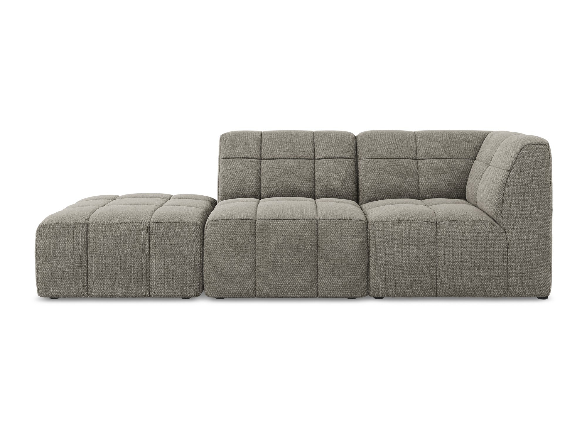 Sofa modułowa prawostronna otwarta 3-osobowa ALOHA szary boucle
