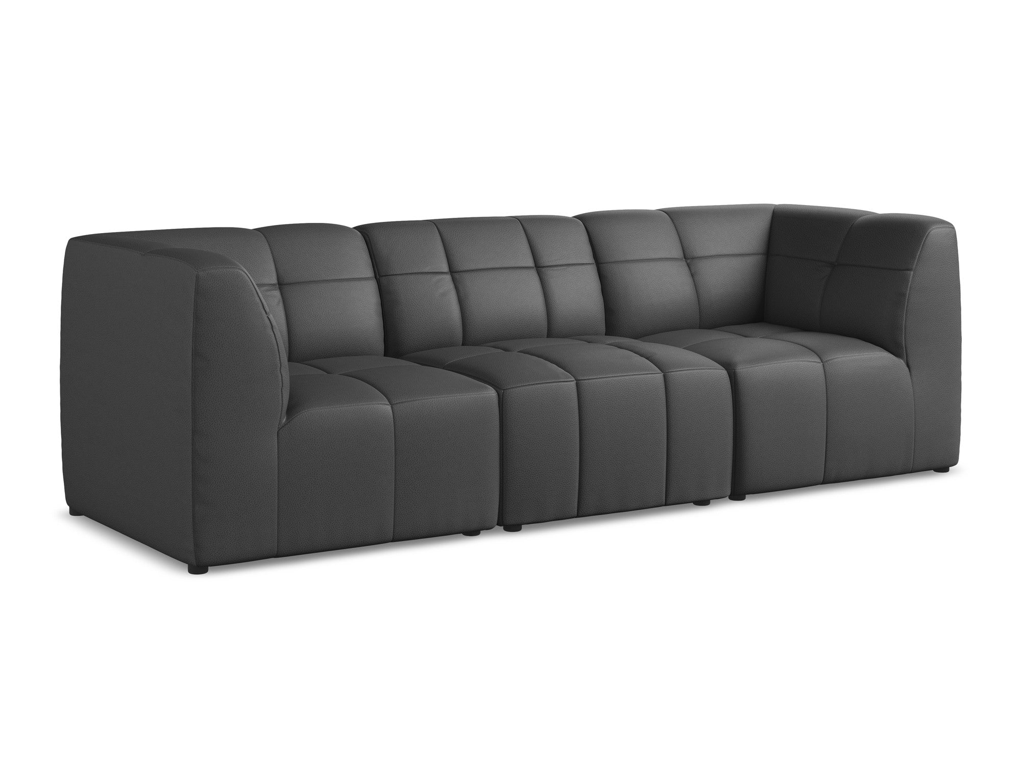 Sofa modułowa 3-osobowa ALOHA szara skóra ekologiczna