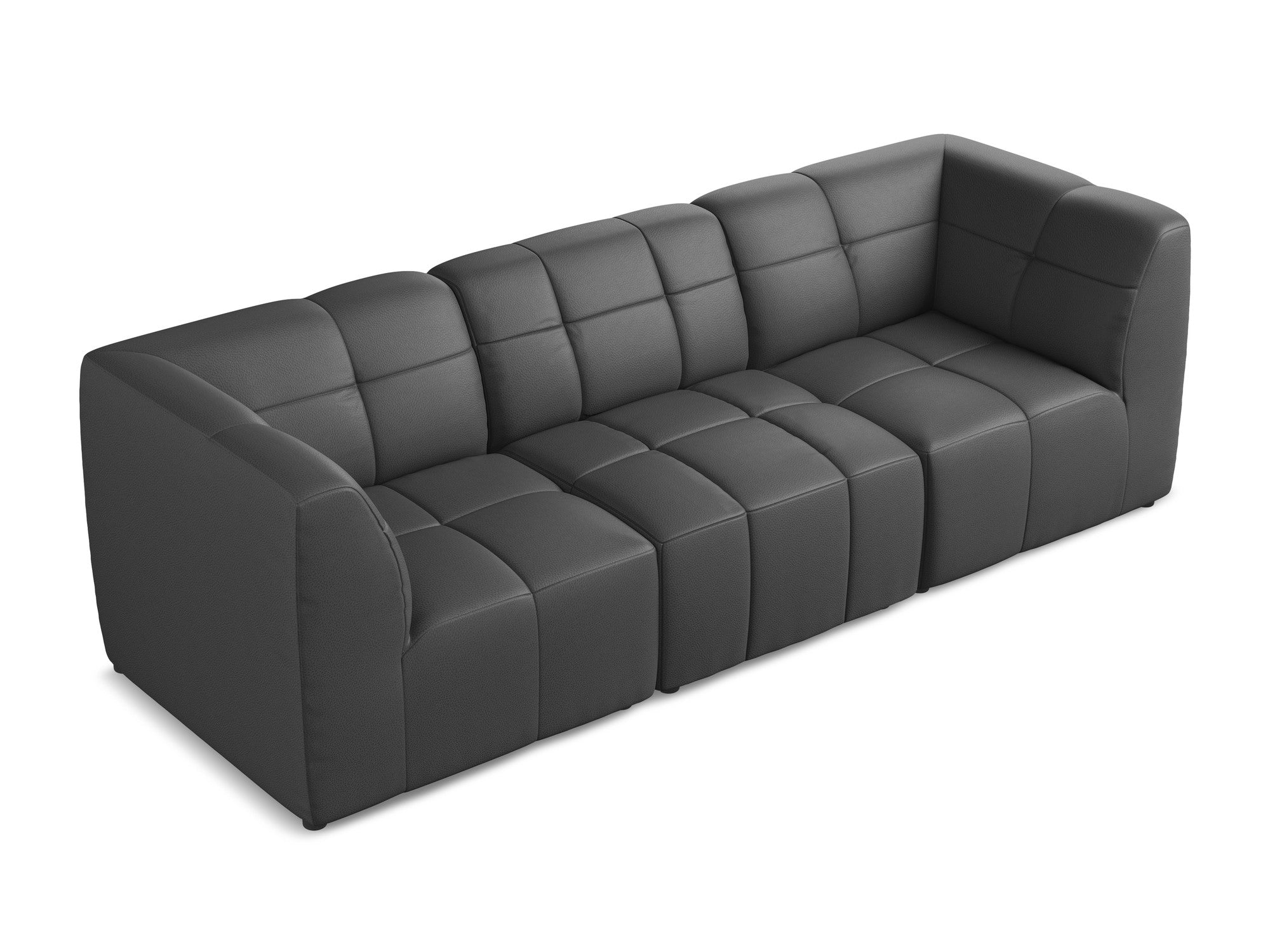 Sofa modułowa 3-osobowa ALOHA szara skóra ekologiczna