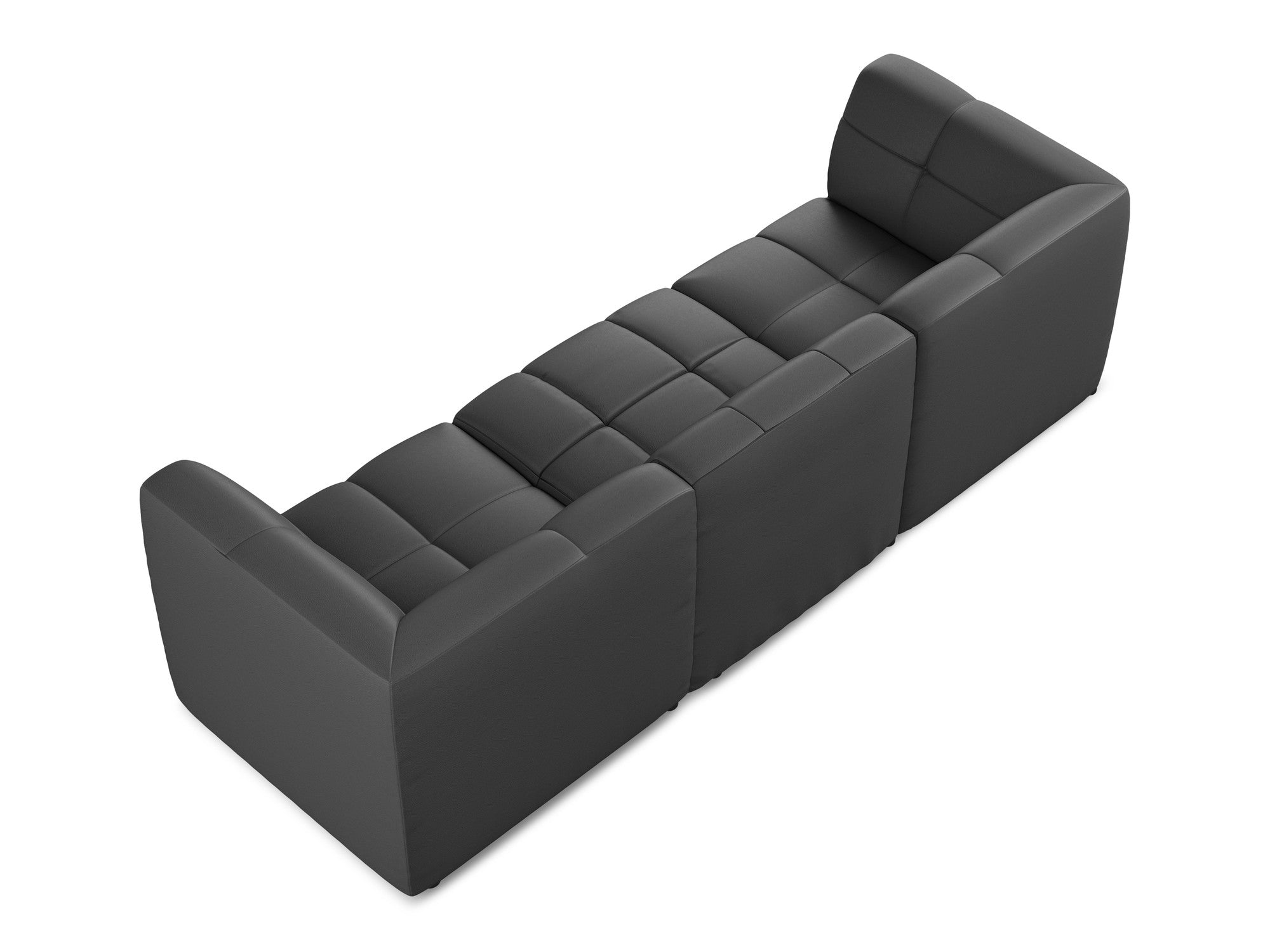Sofa modułowa 3-osobowa ALOHA szara skóra ekologiczna