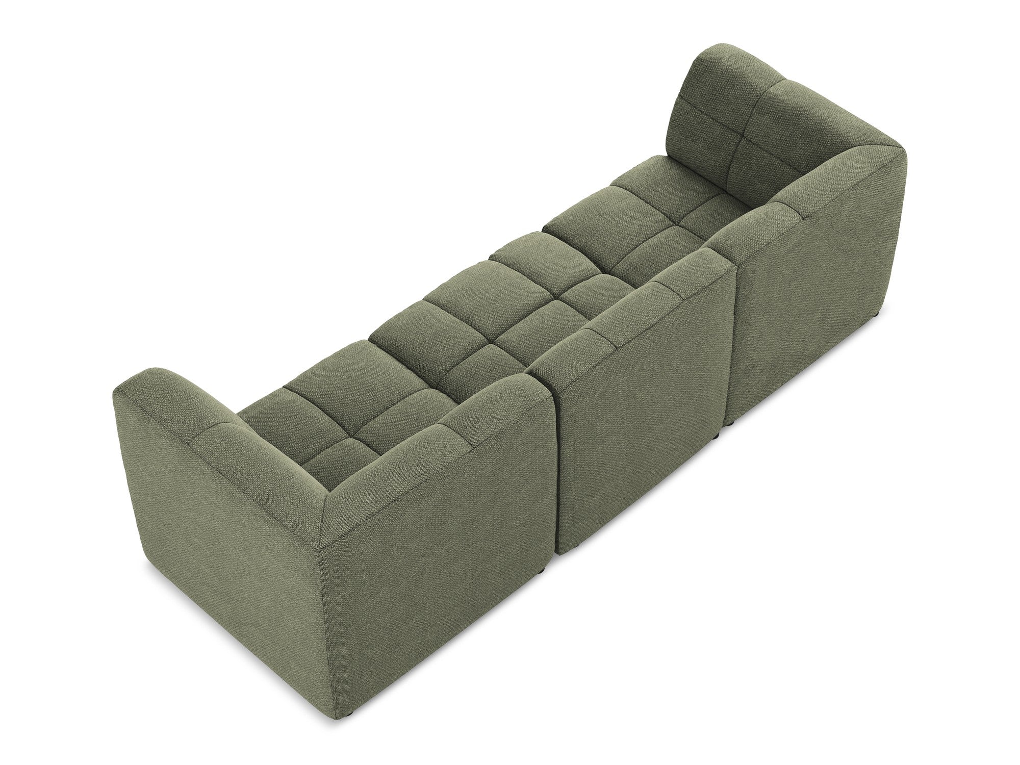 Modulares 3-Sitzer Sofa ALOHA olivgrüner Boucle