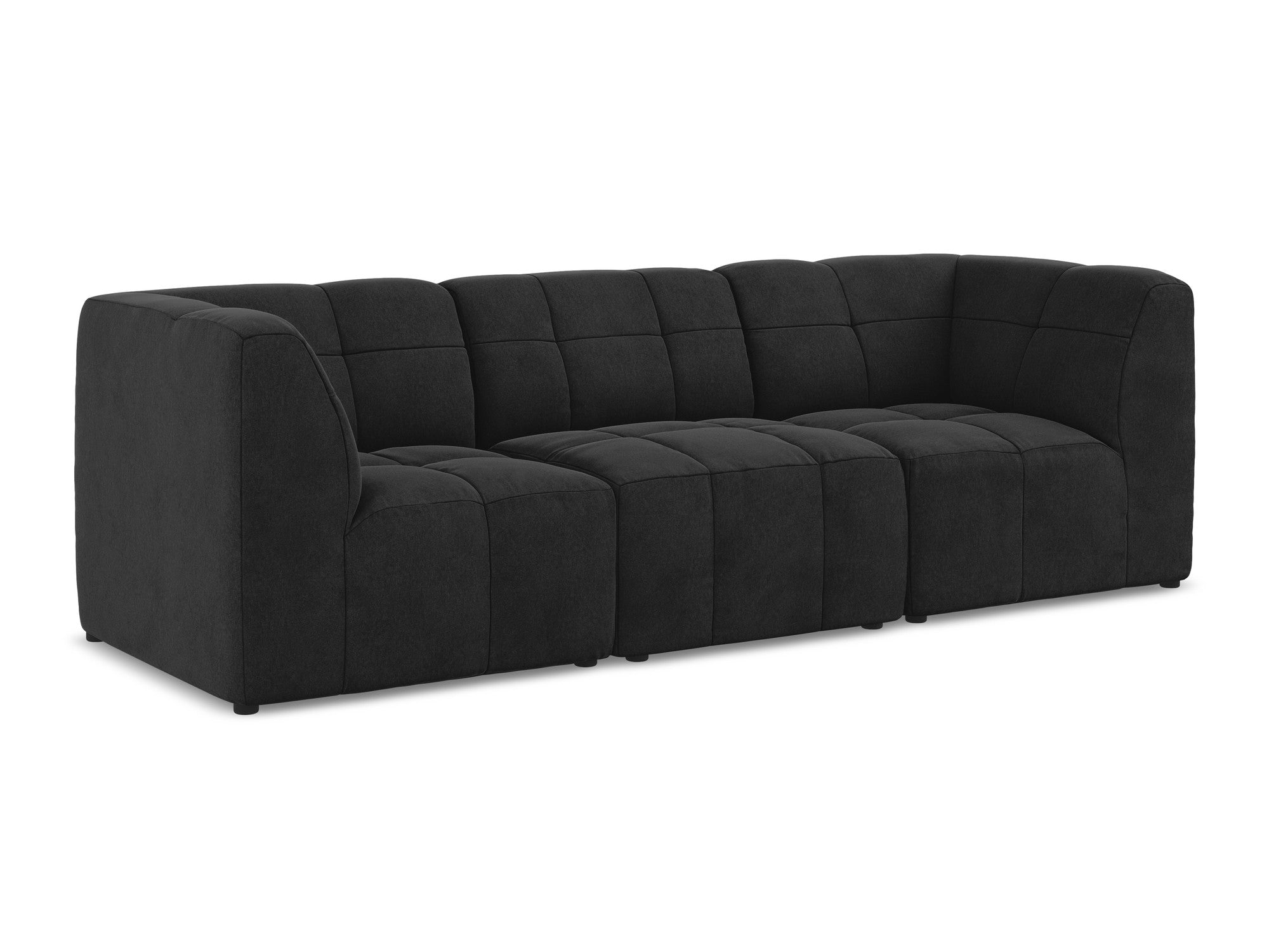 Sofa modułowa aksamitna 3-osobowa ALOHA czarny