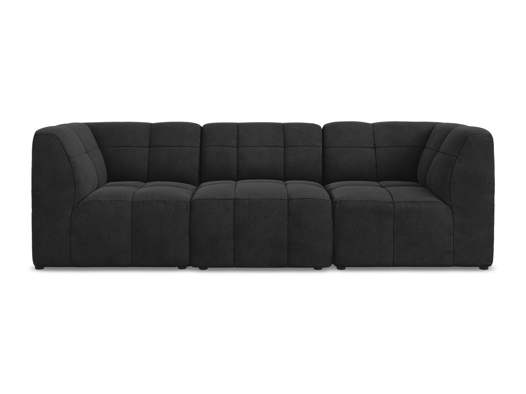Sofa modułowa aksamitna 3-osobowa ALOHA czarny