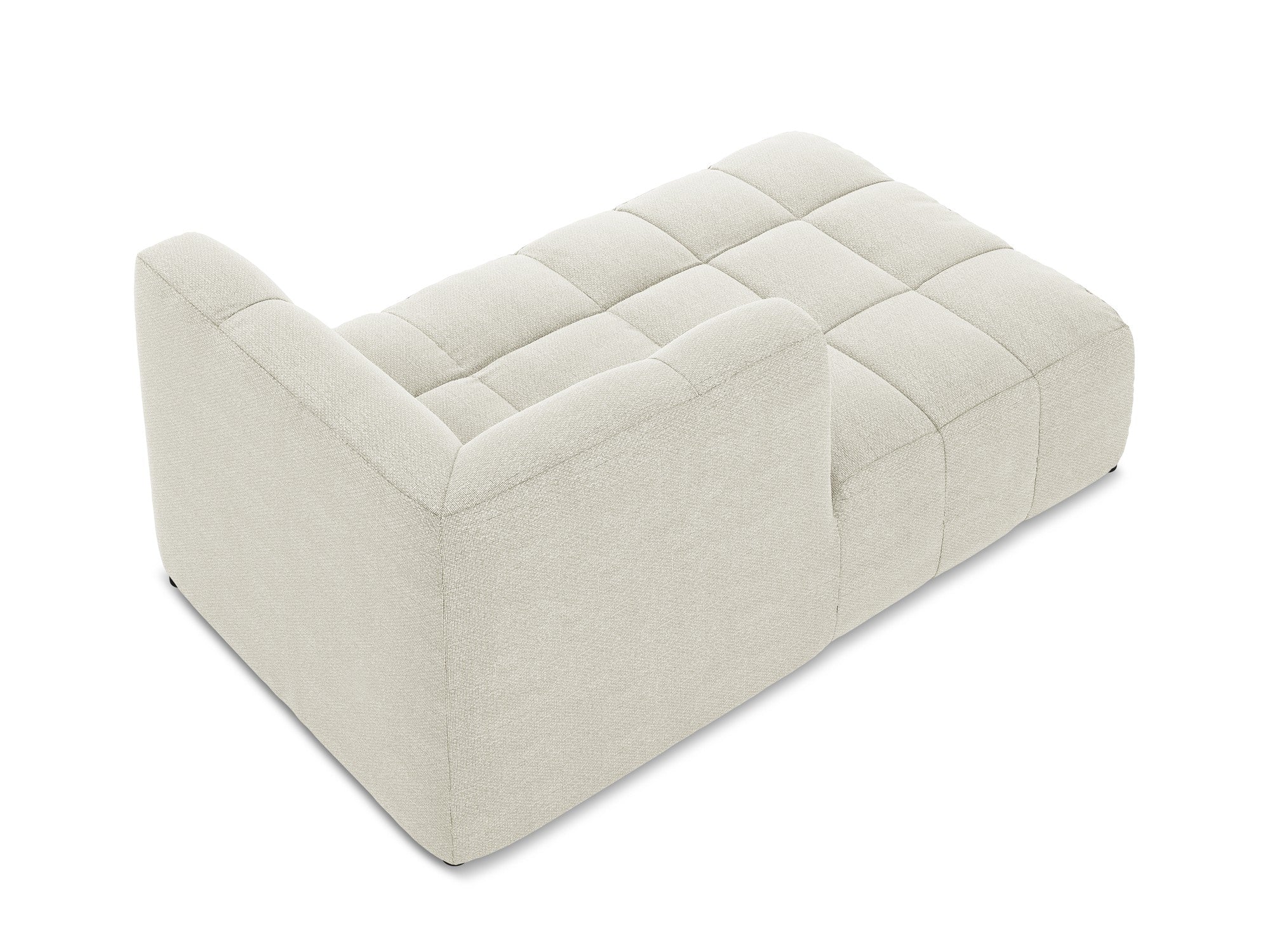 Left-facing ALOHA chaise lounge in sandy boucle