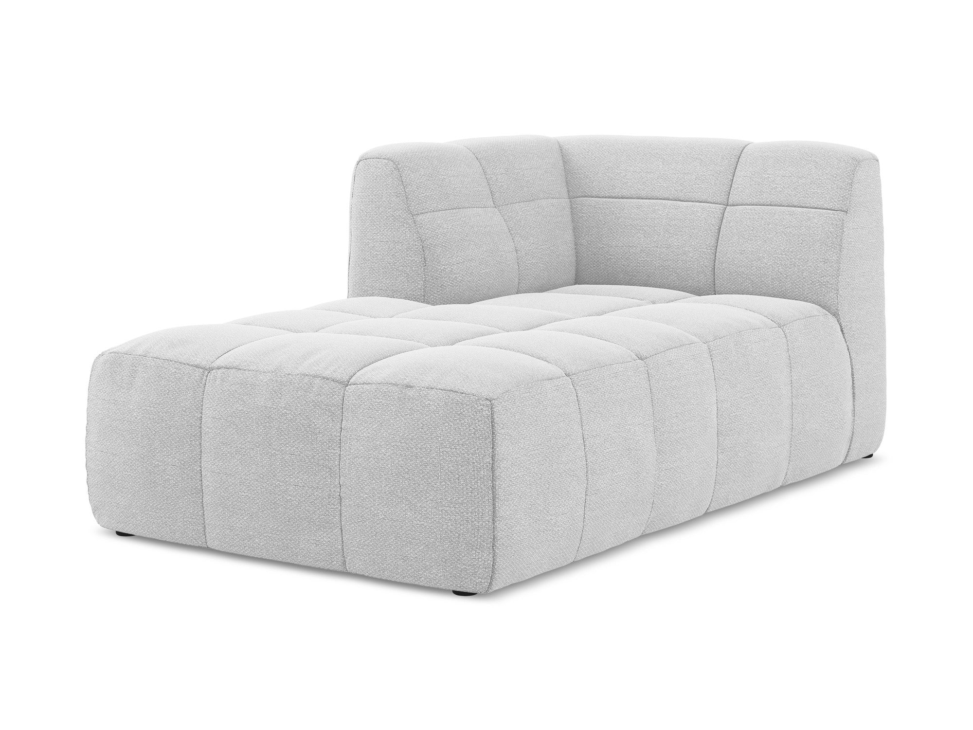 Szezlong lewostronny ALOHA srebrny boucle